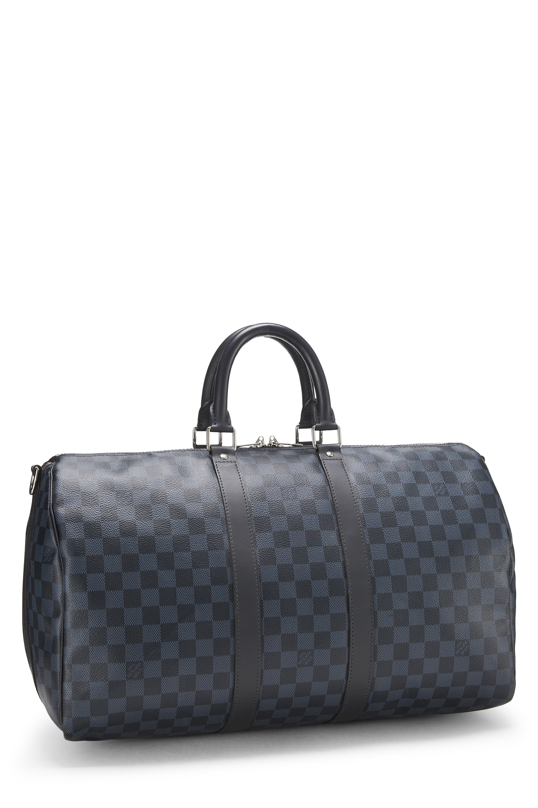 Louis+Vuitton+Keepall+Boston+Duffle+45+Blue+Leather for sale online
