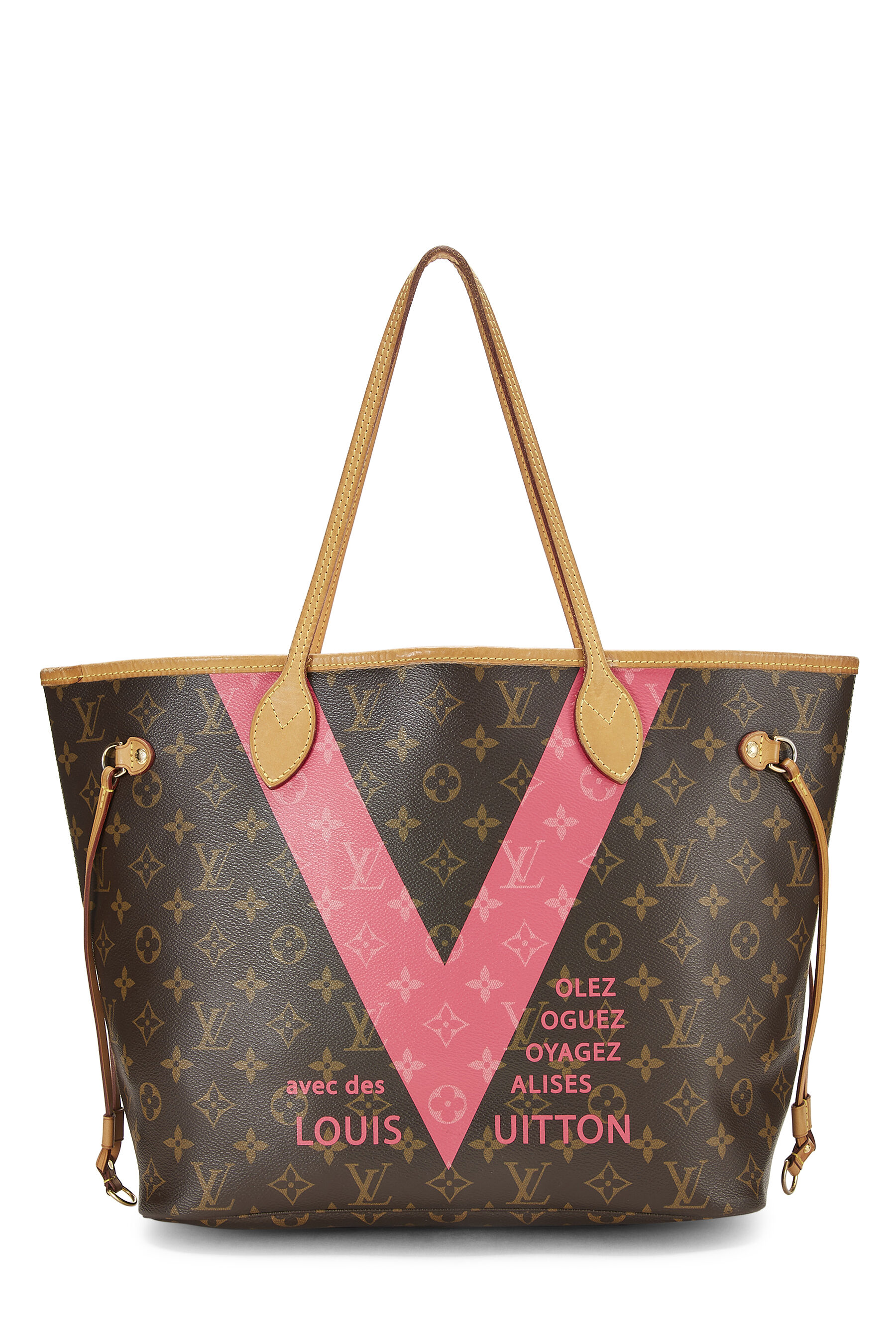 Louis Vuitton Black Pink Monogram Fall for You Neverfull Pochette mm or 62lz718s