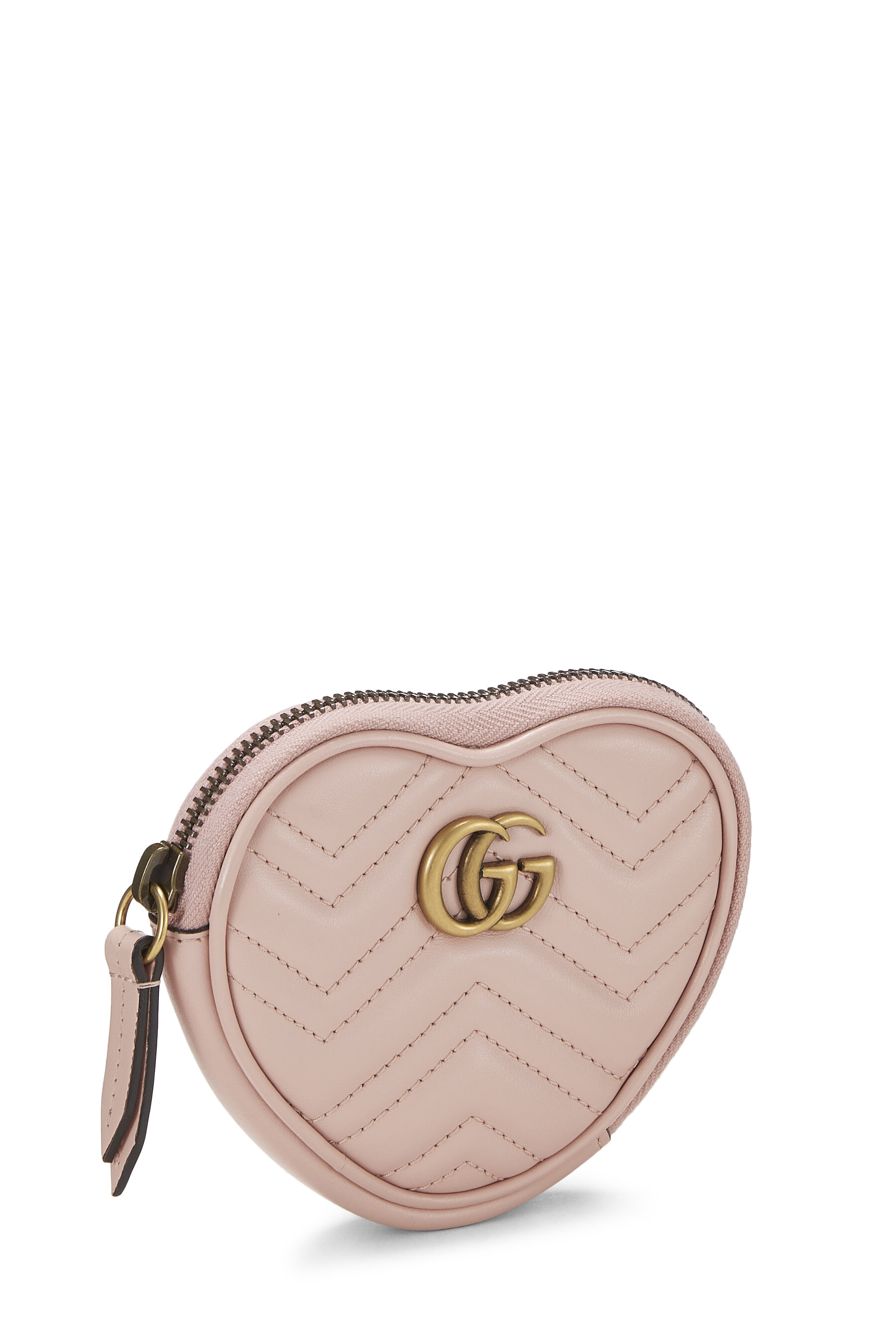 Gucci Pink Leather Marmont Heart Coin Purse Medium QFB4691LP9000  