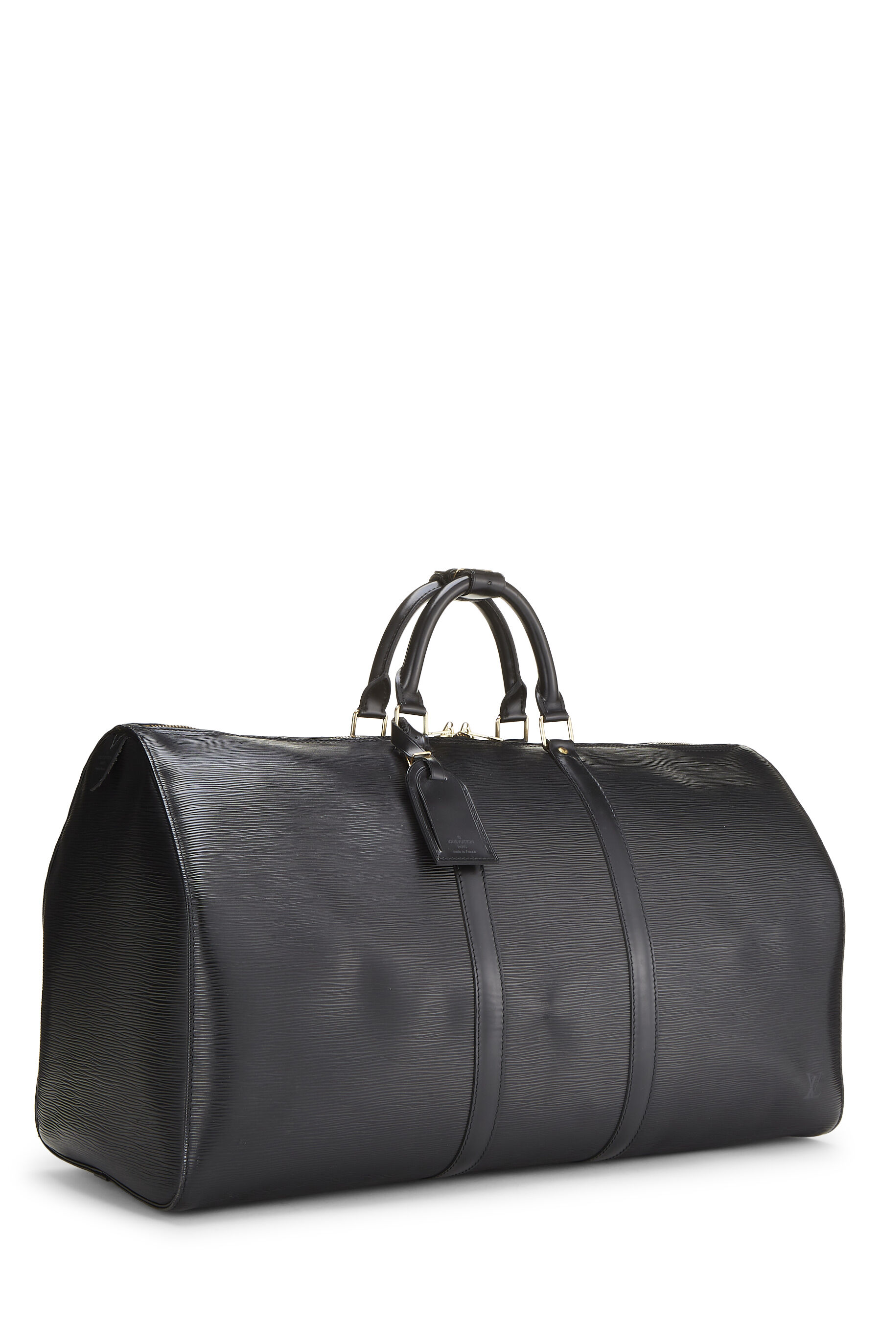 Louis Vuitton Black Epi Keepall 55 QJB0GE10KB017