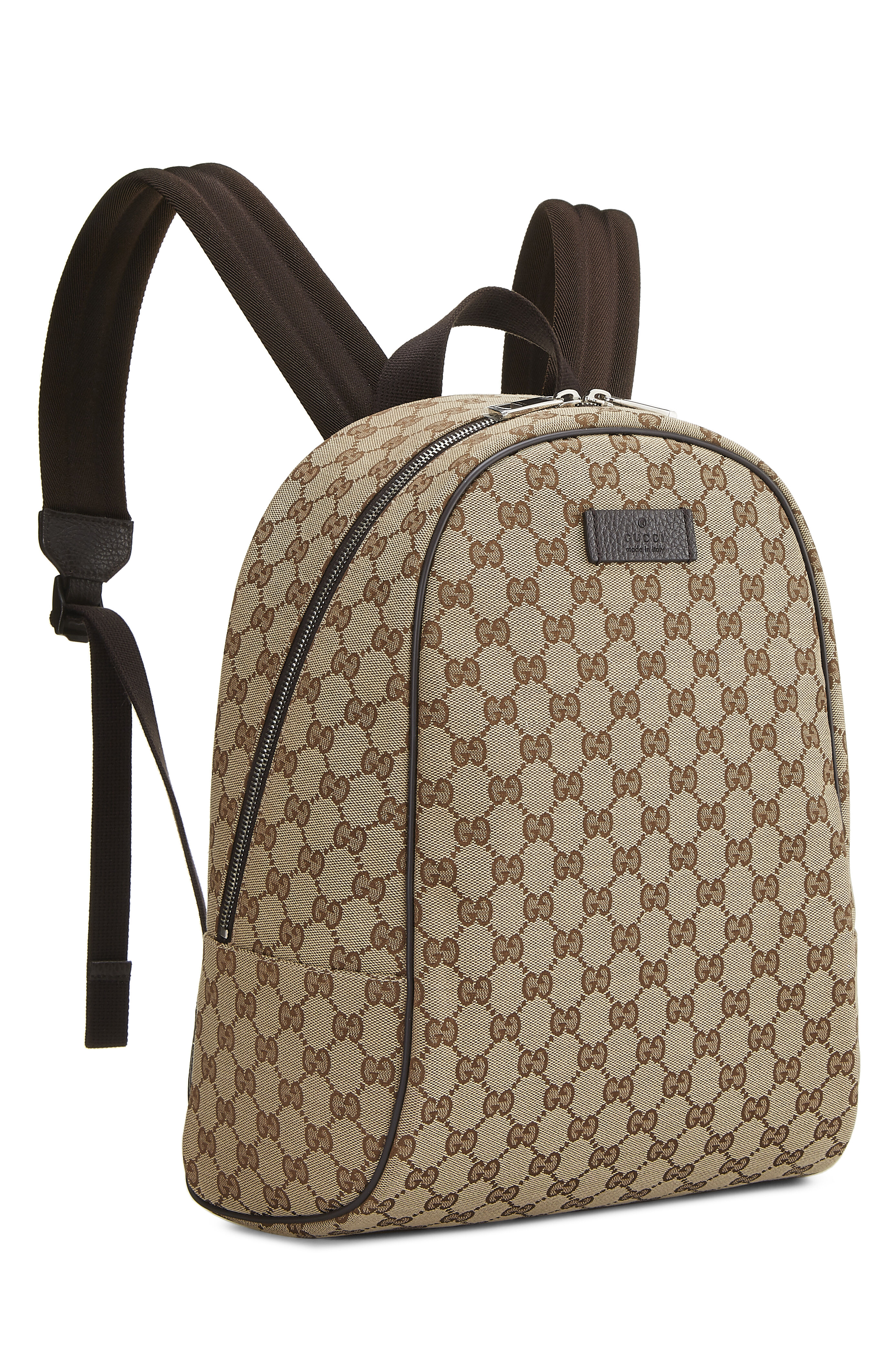 gucci black monogram backpack