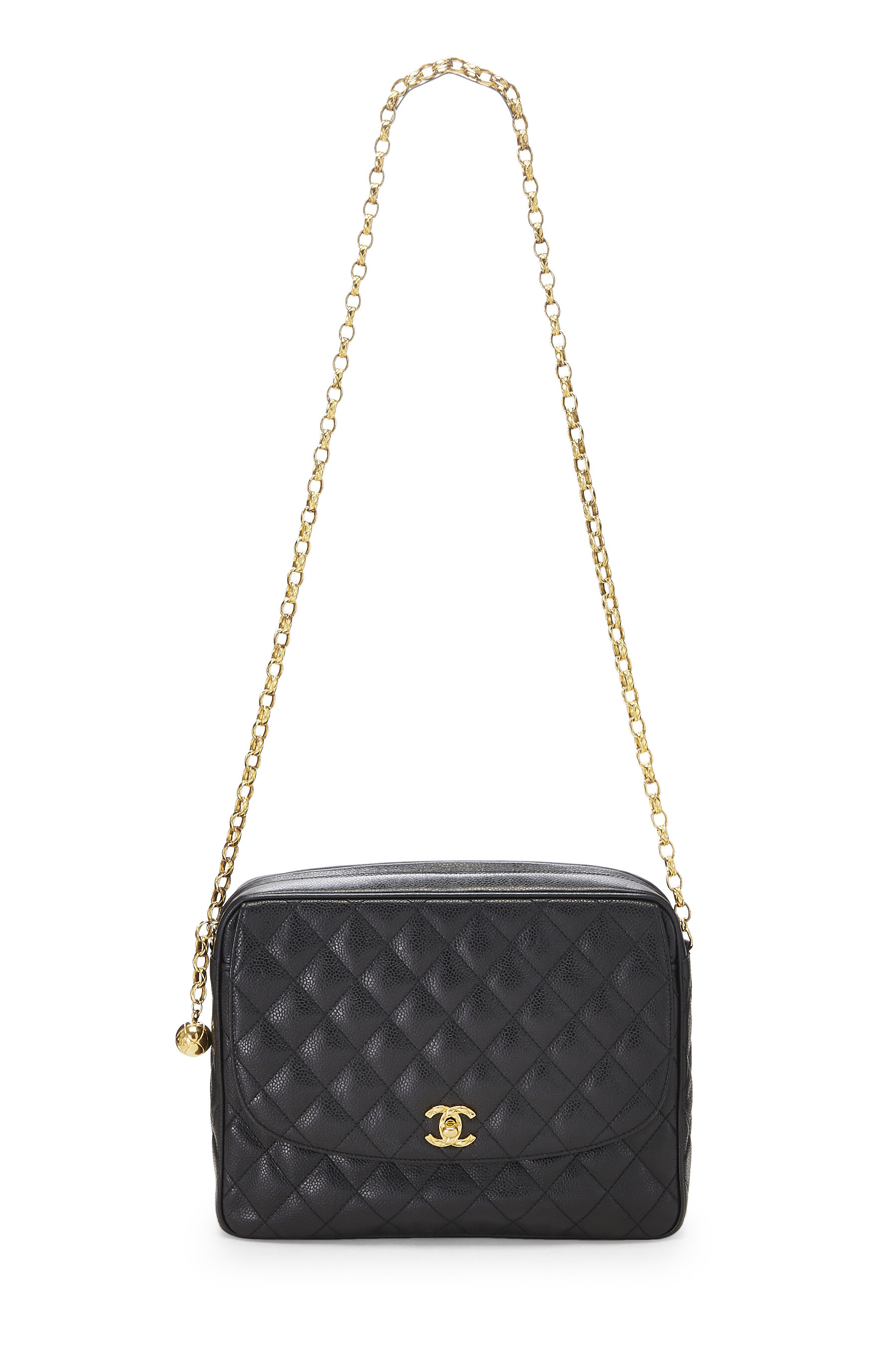 Chanel Black Calfskin Bubble Quilted Camera Bag Q6B4PT3PKB000