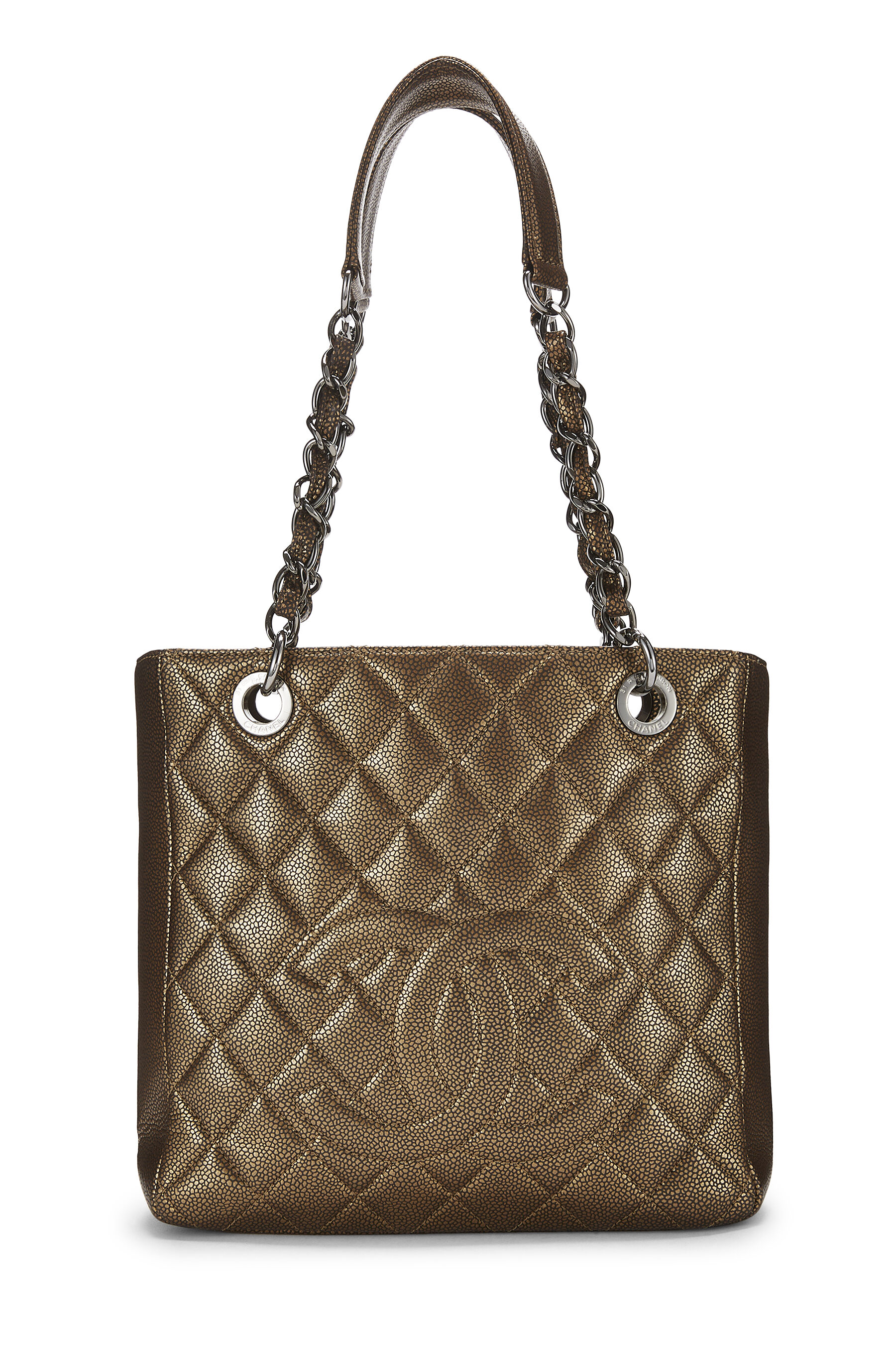 Chanel - Brown Quilted Caviar Petite Shopping Tote (PST)