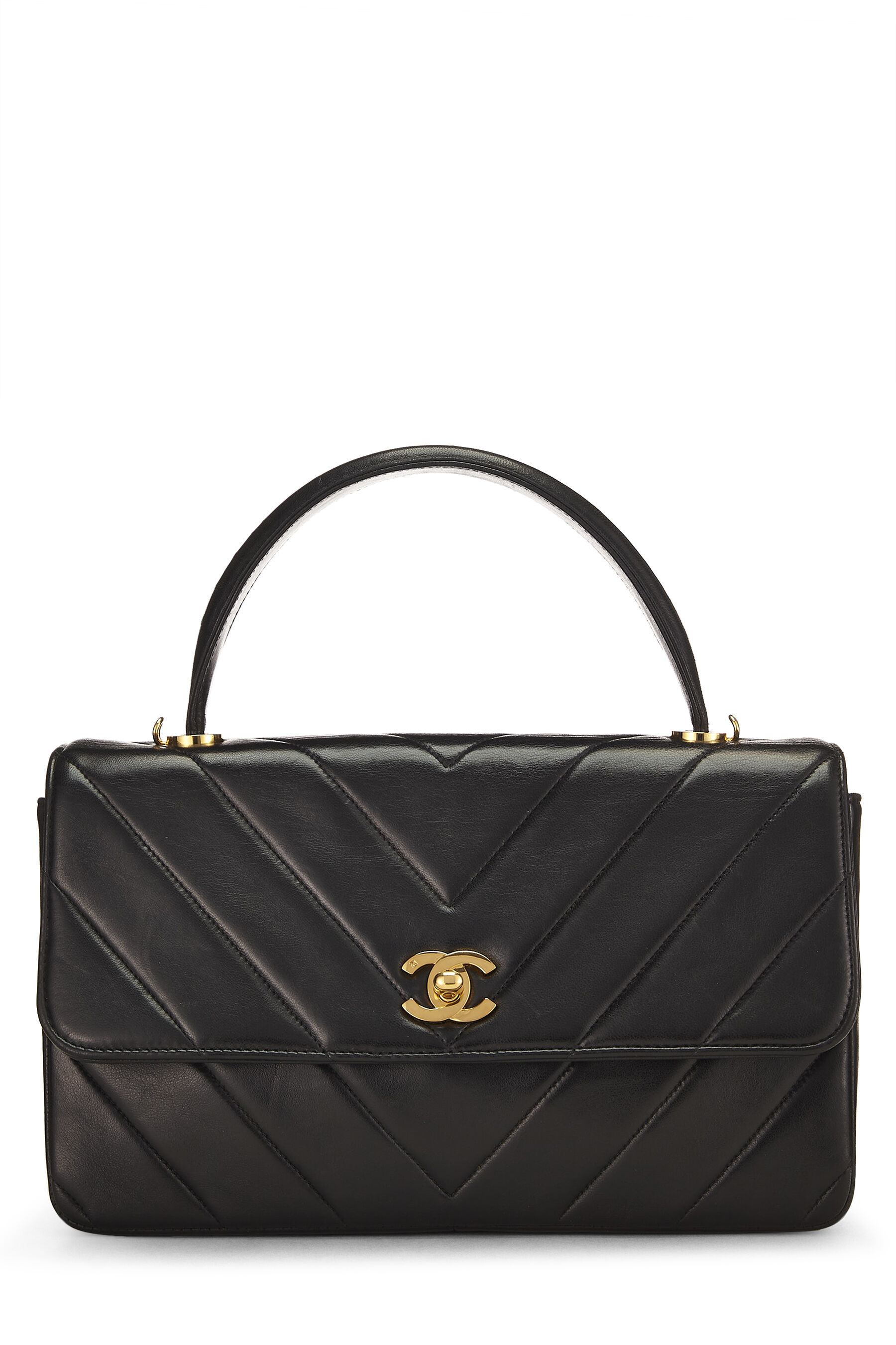 Chanel Medium Classic Double Flap Bag Beige Chevron Caviar Light Gold  Hardware