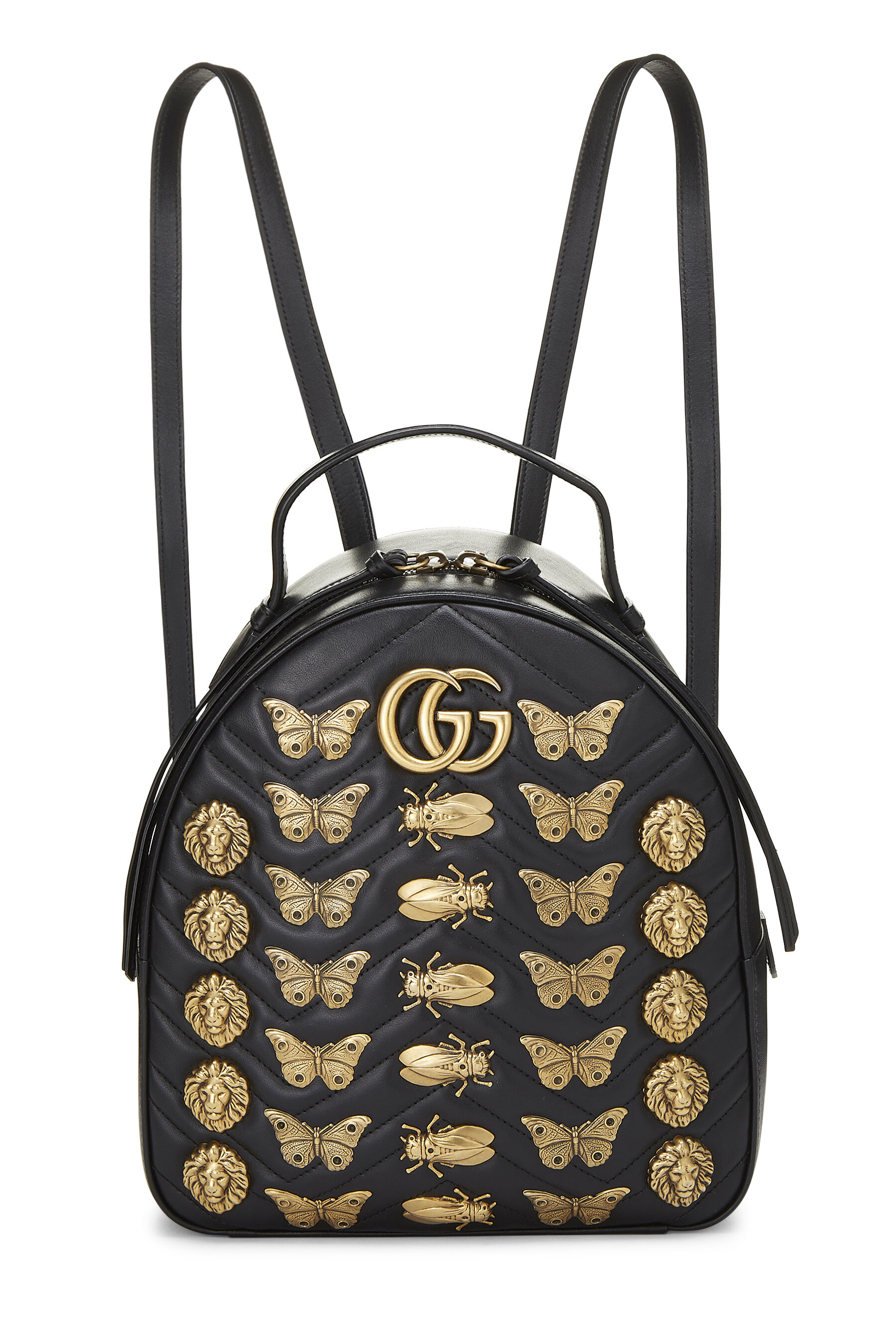 Gucci Leather Studded GG Backpack | WGACA