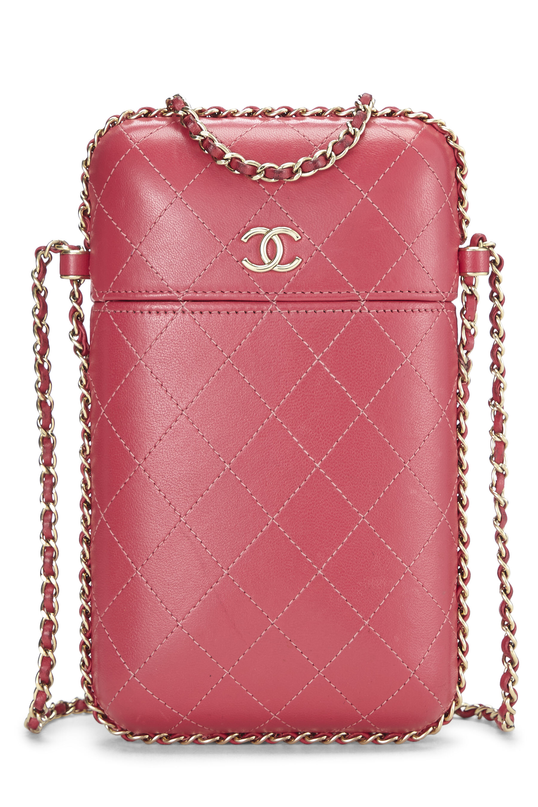 Chanel 2021 Classic Flap Phone Holder on Chain - Pink Crossbody Bags,  Handbags - CHA939751