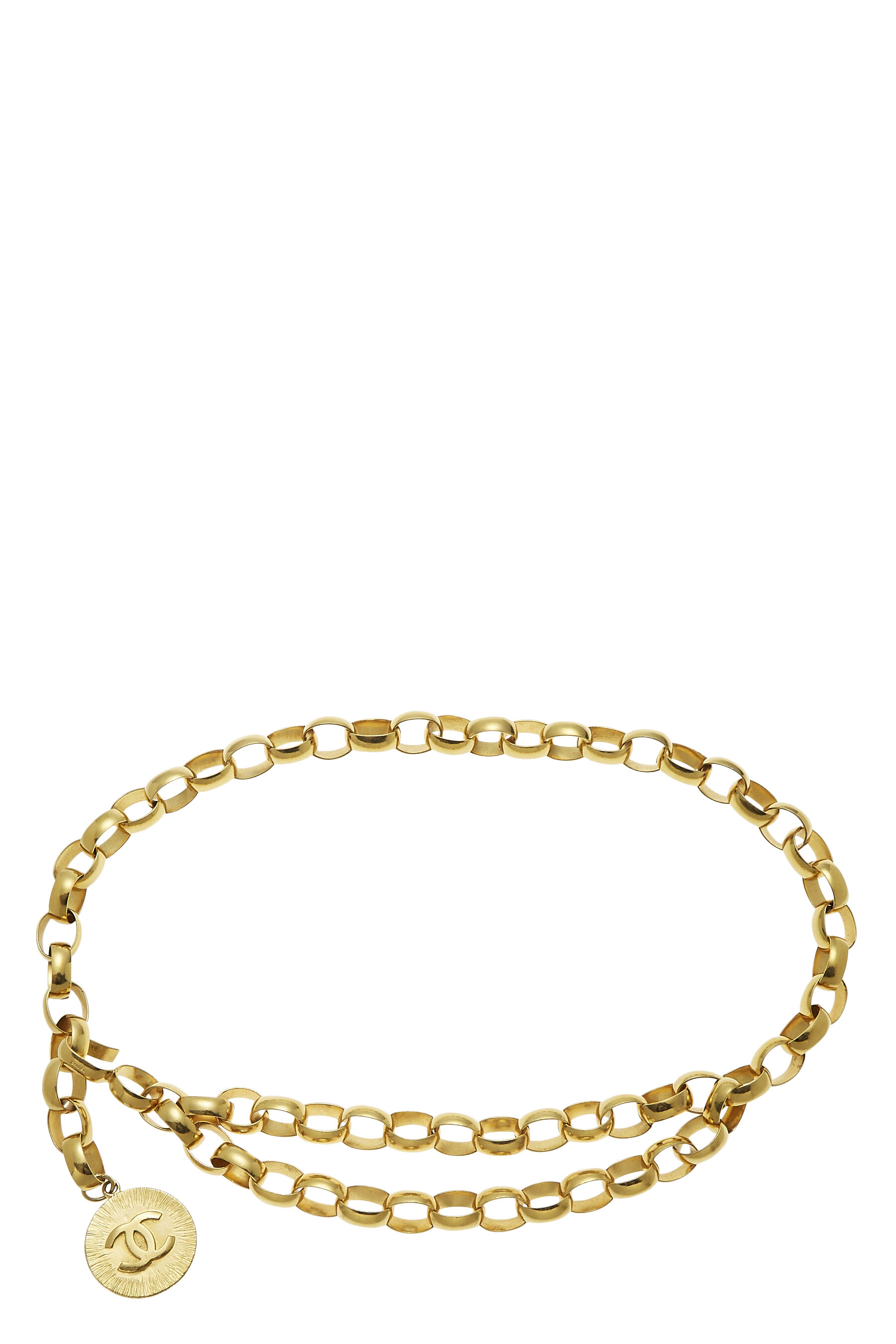 Chanel Gold 'CC' Sunburst Chain Belt 3 Q6AABV17DB074
