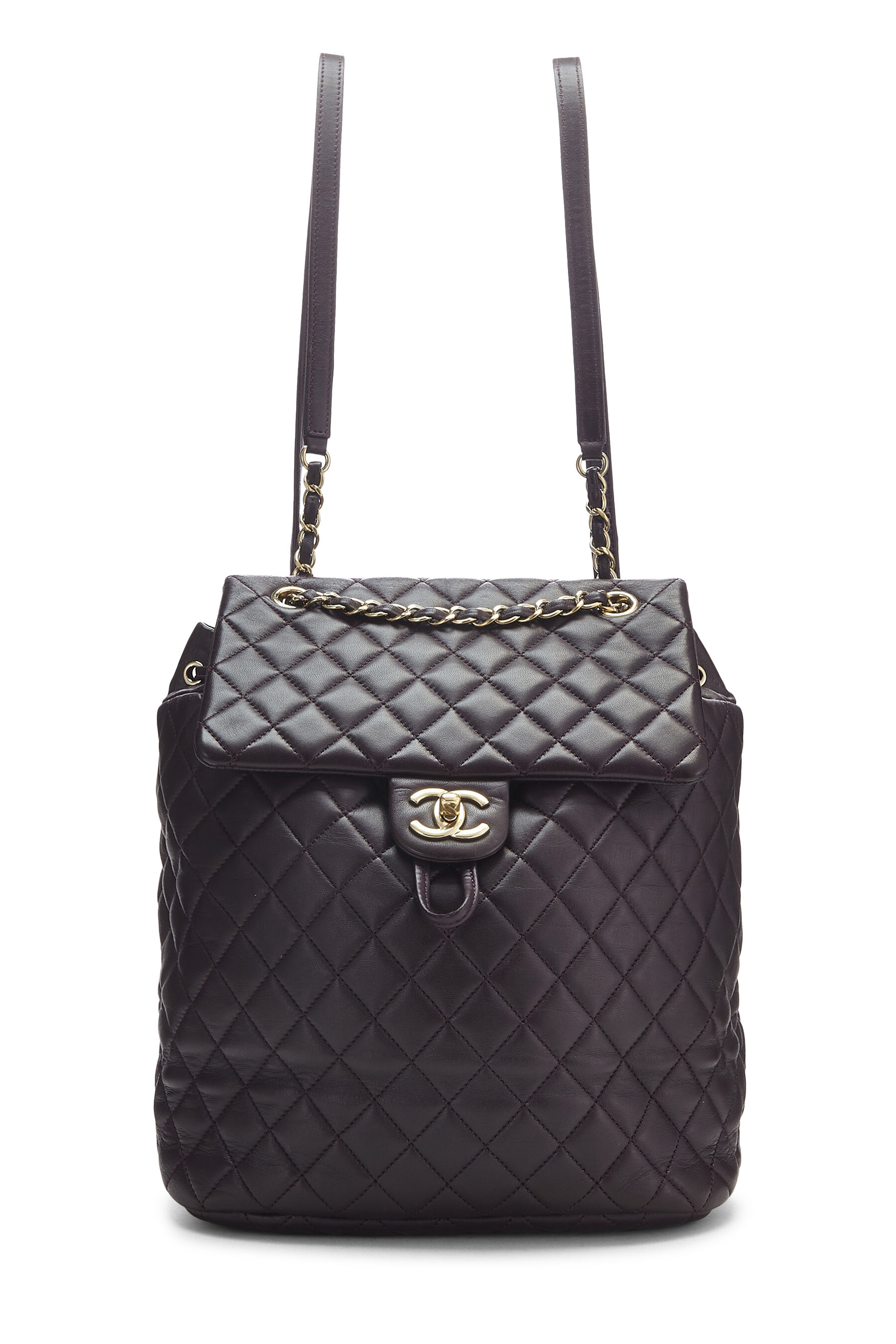 Chanel - Purple Quilted Lambskin Urban Spirit Backpack Small