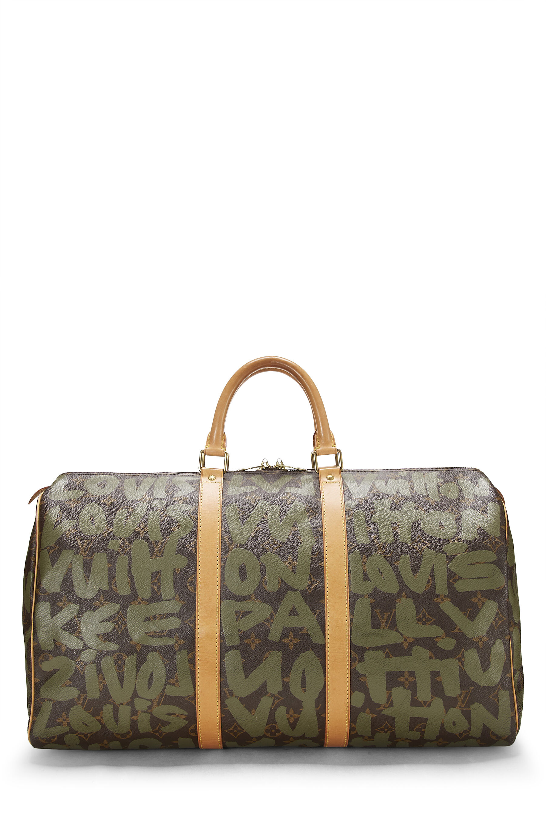Louis Vuitton Keepall 50B Damier Stripes Gradient Green in Coated Canvas  with Silver-tone - US