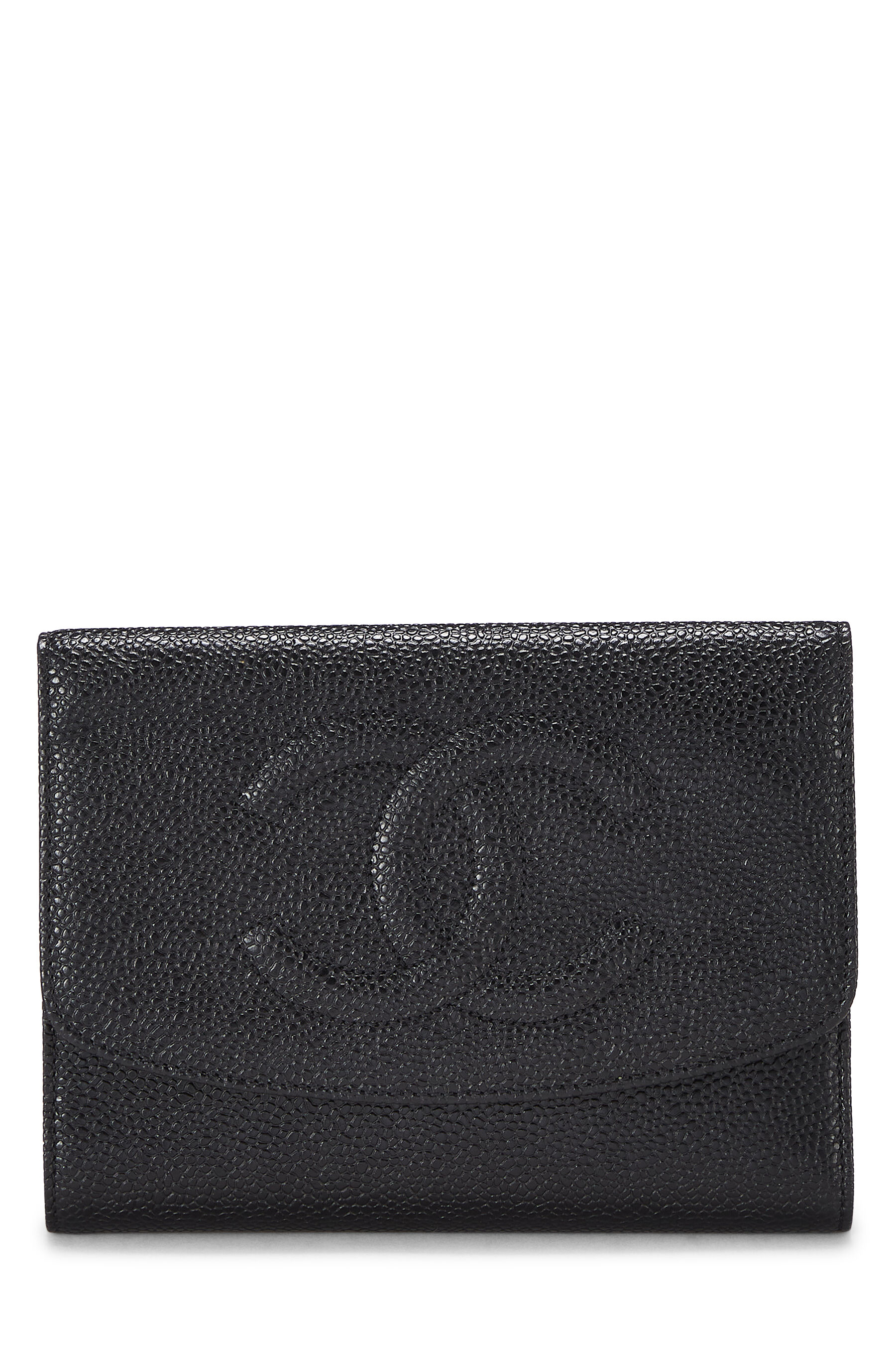 Chanel Black Caviar Timeless 'CC' Compact Wallet Q6A2FV0FKB046