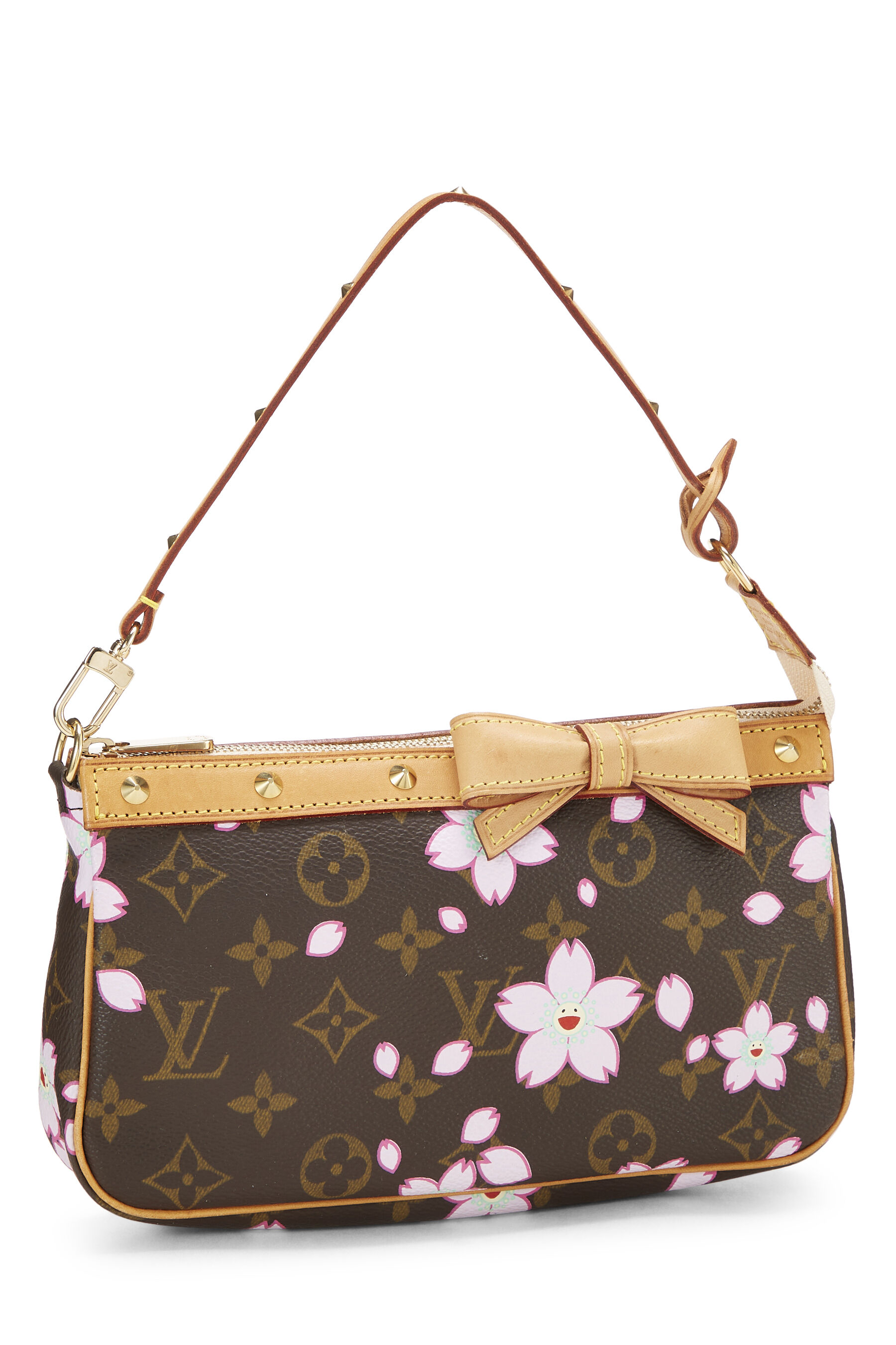 Louis Vuitton 2003 Pochette Accessoires Handbag Cherry Blossom