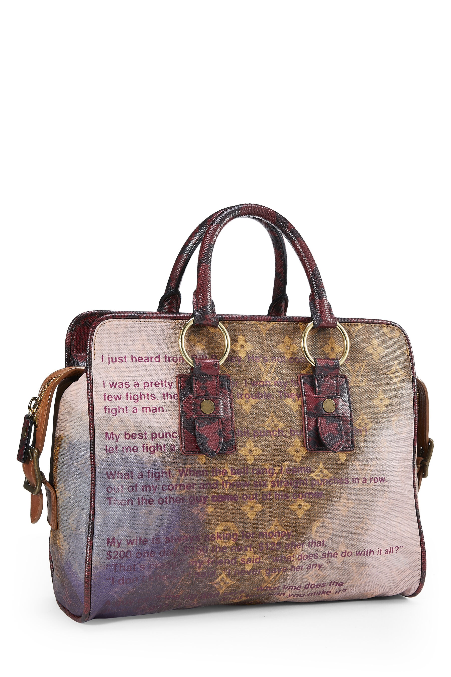 Louis Vuitton Tote Richard Prince DUDERANCH Jokes Monogram Printed  Yellow/Pink/Brown in Canvas with Brass - GB