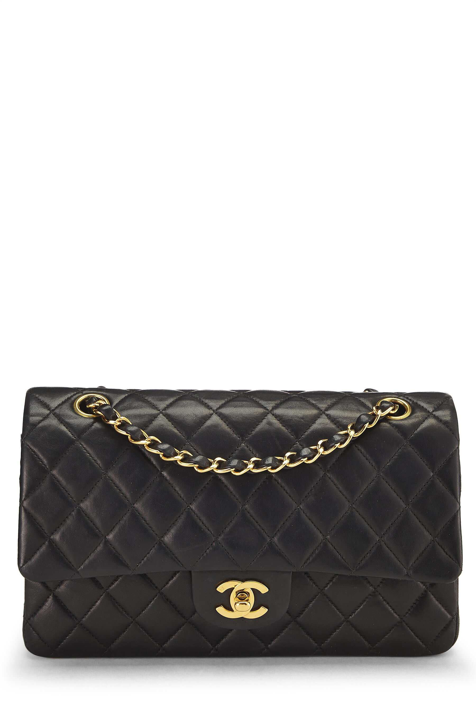 Chanel - Black Quilted Lambskin Classic Double Flap Small
