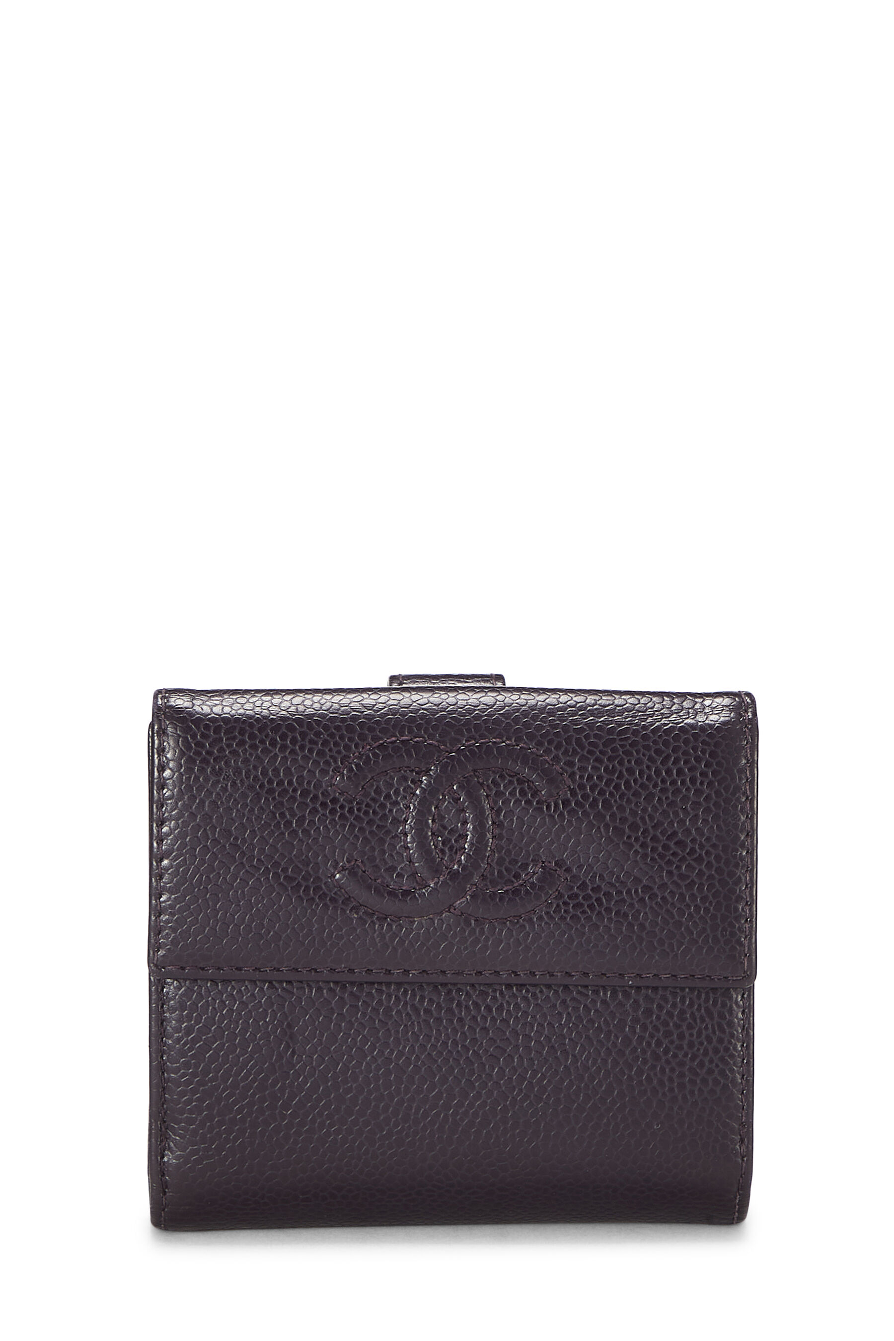Chanel Purple Caviar Timeless 'CC' Compact Wallet Q6A2FV0FUB000