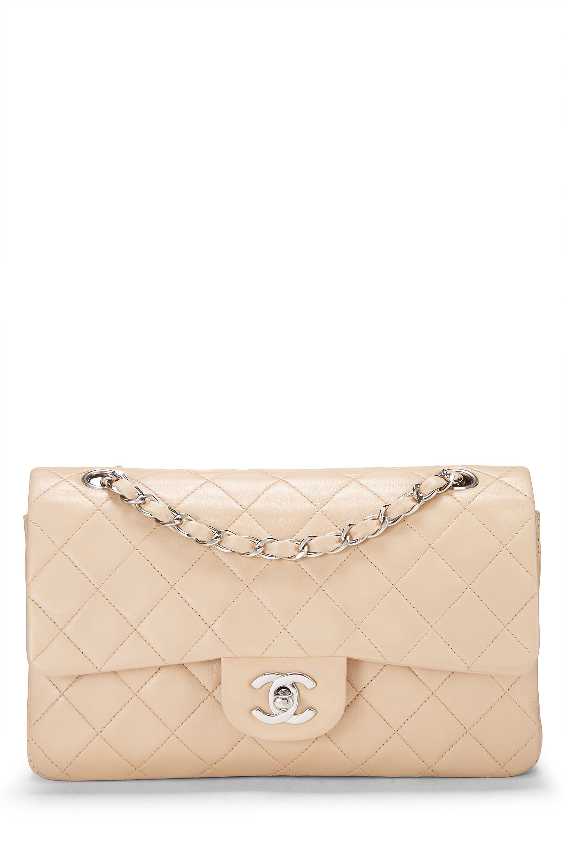 Chanel - Pink Quilted Lambskin Classic Double Flap Small