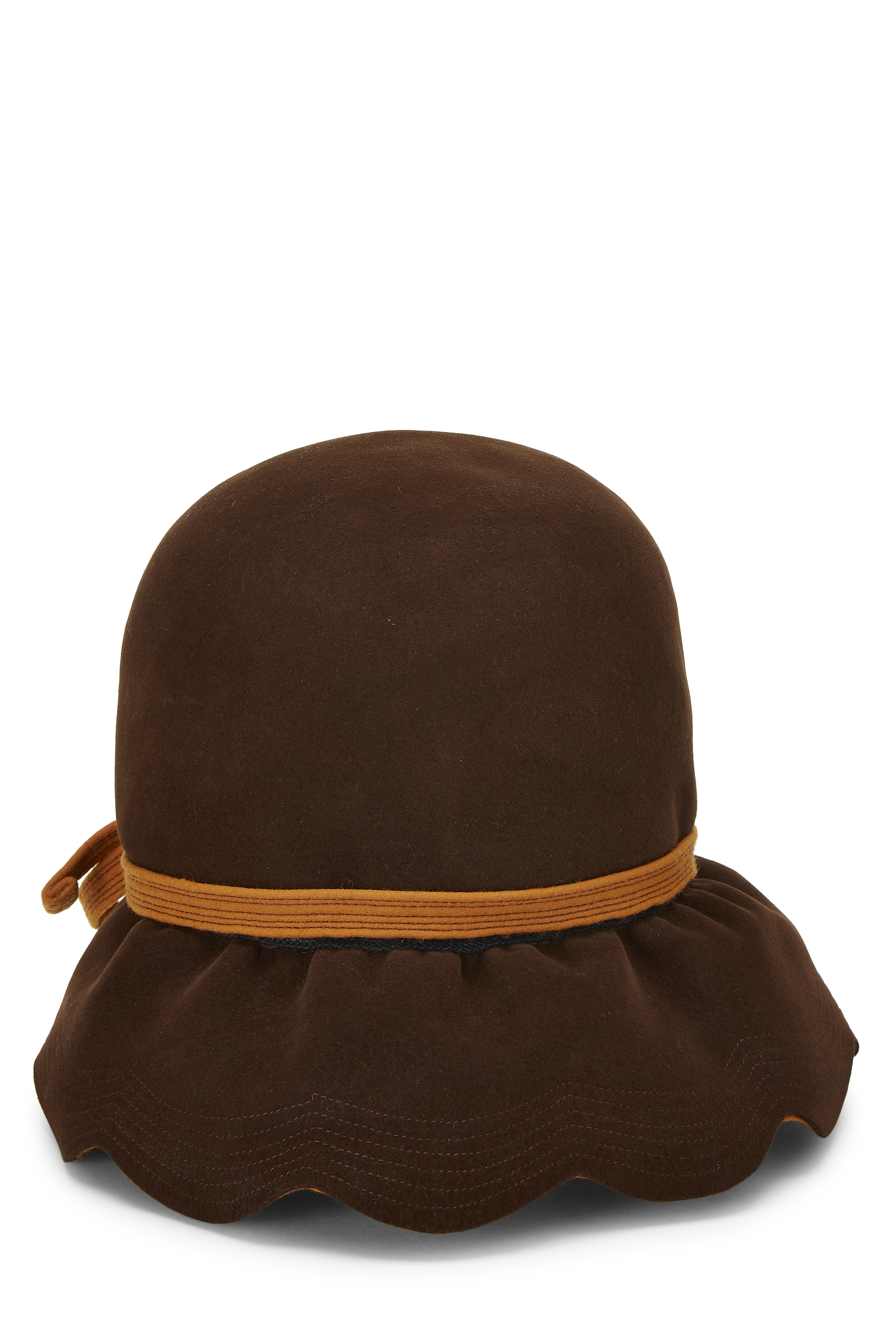Brown & Felt Petal Hat