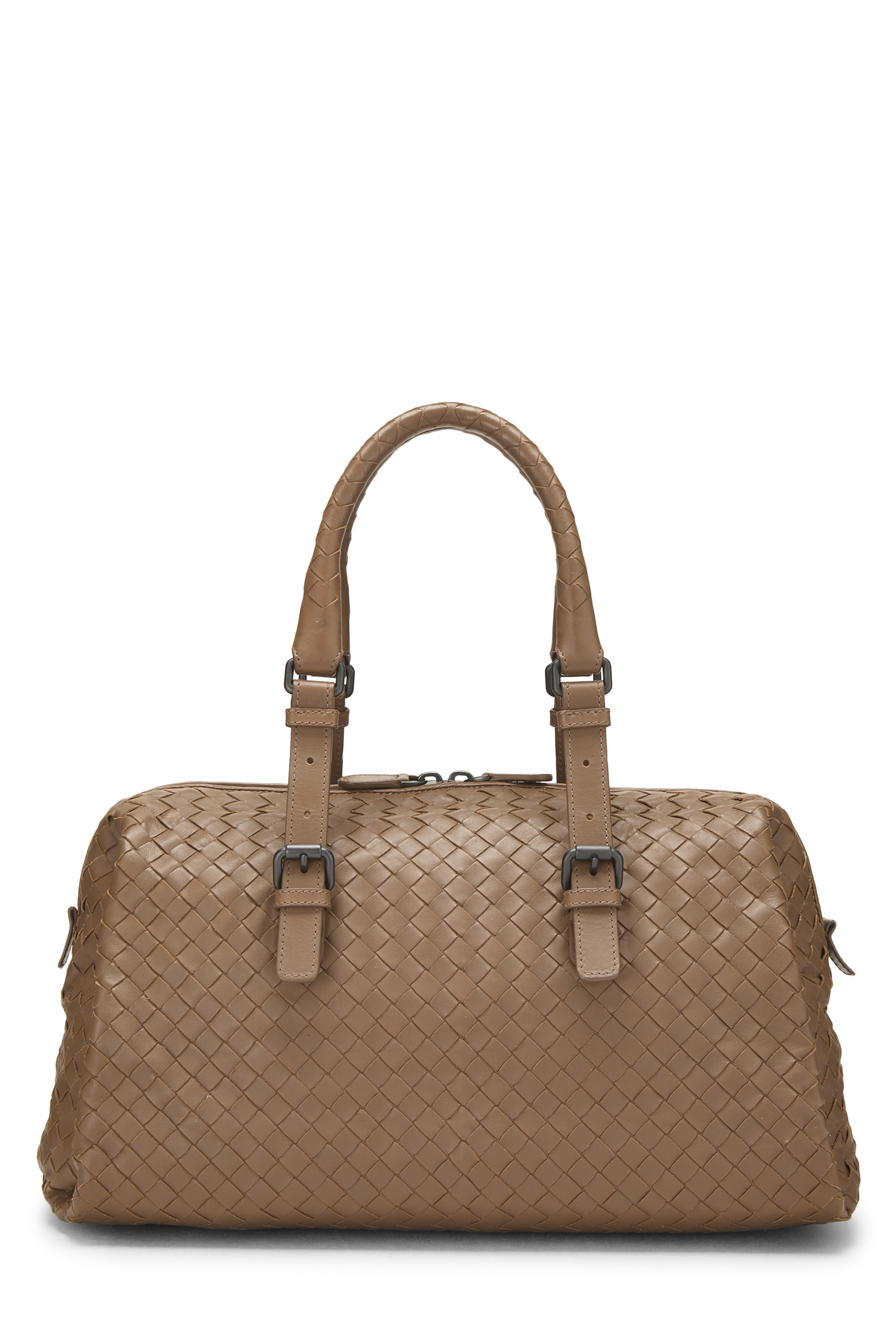 Intrecciato Leather Boston