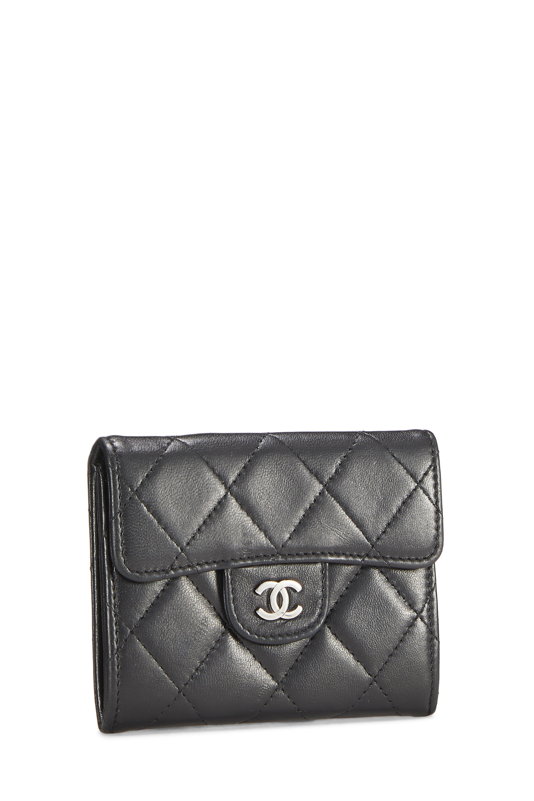 Chanel Black Quilted Lambskin Classic Flap Card Holder