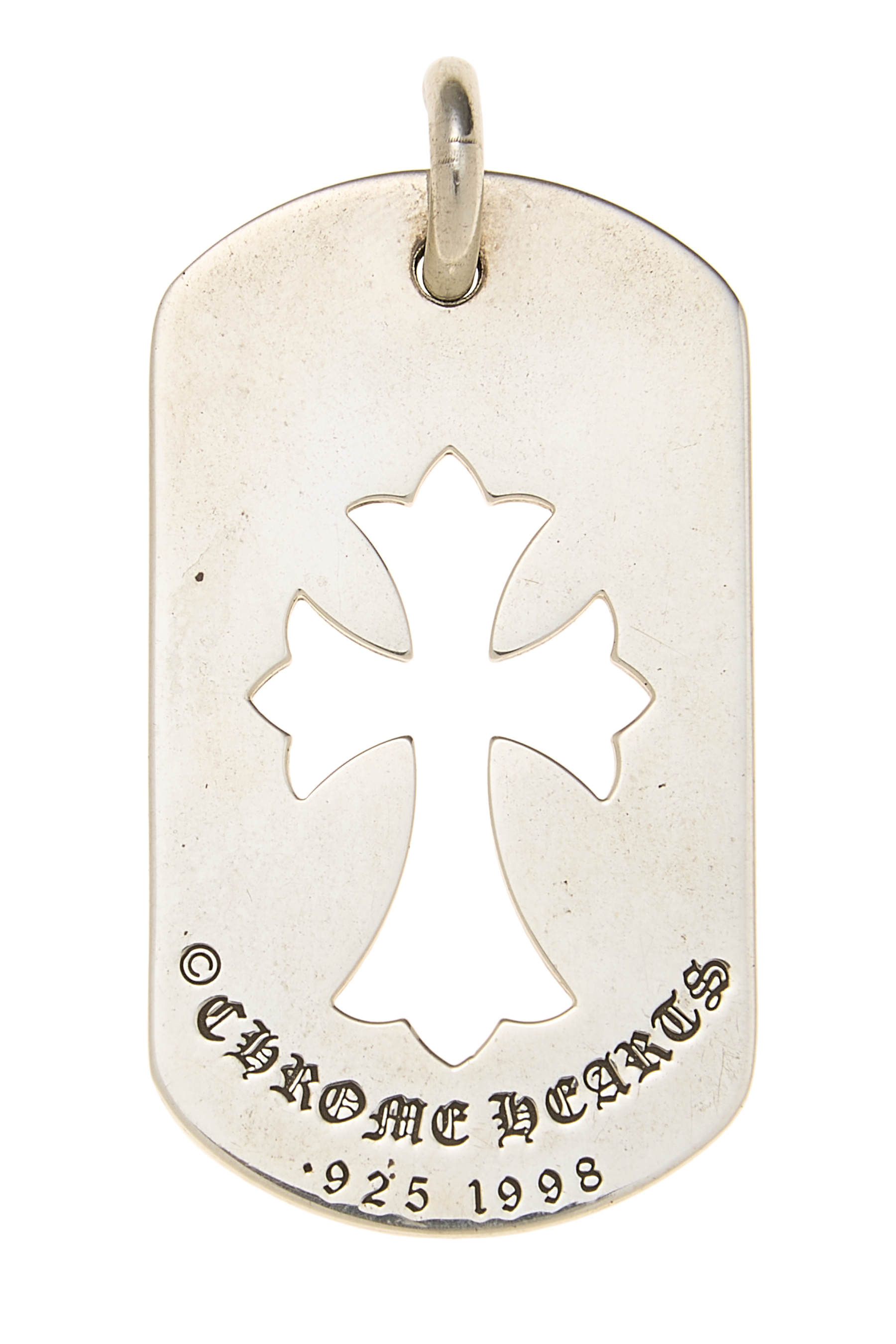 Pre-Owned Sterling Silver Cross Dog Tag QZJ80U2OVB000
