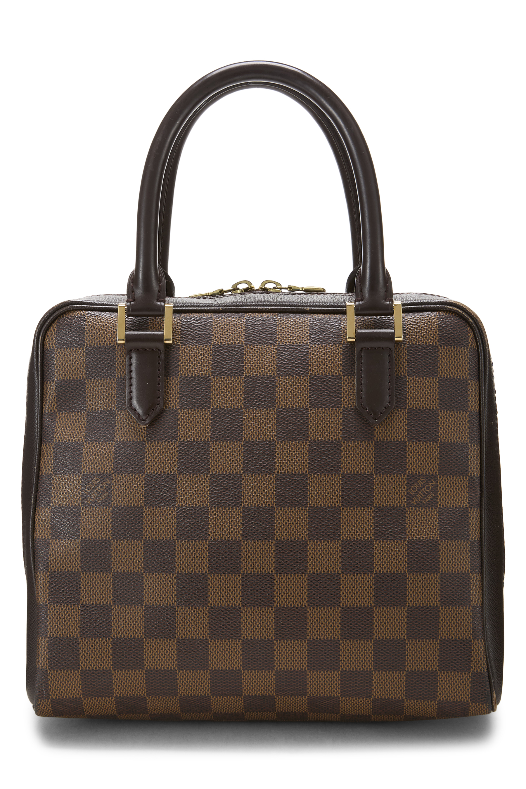 Women's Microfiber Louis Vuitton Damier Ebene Brera in Brown