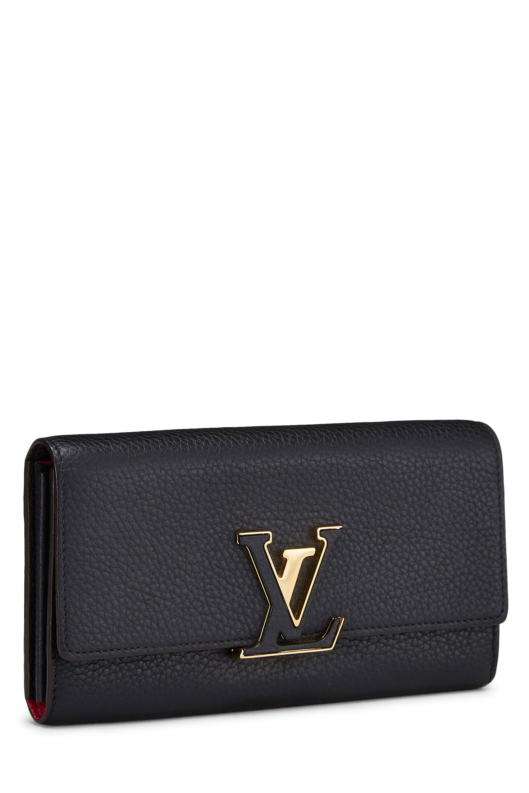 Louis Vuitton Black Taurillon Leather Capucines Wallet
