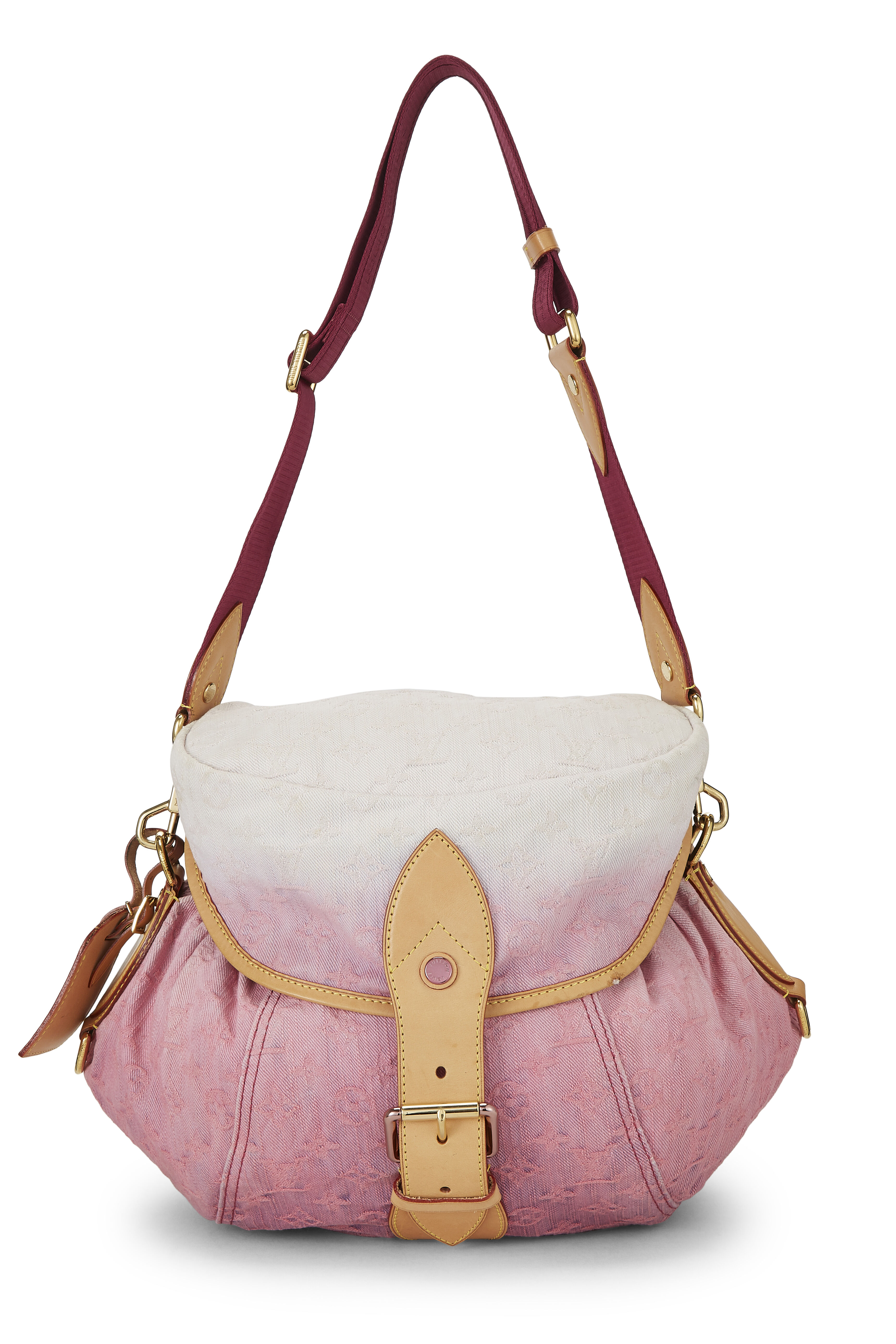 Authentic Louis Vuitton LV pink denim hand bag, Luxury, Bags