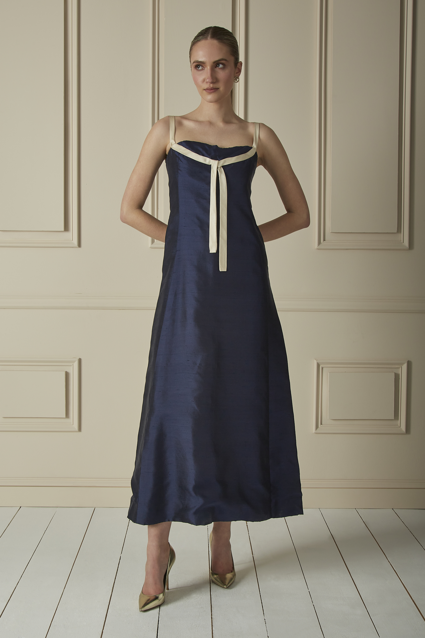 Dupioni Silk Evening Gown