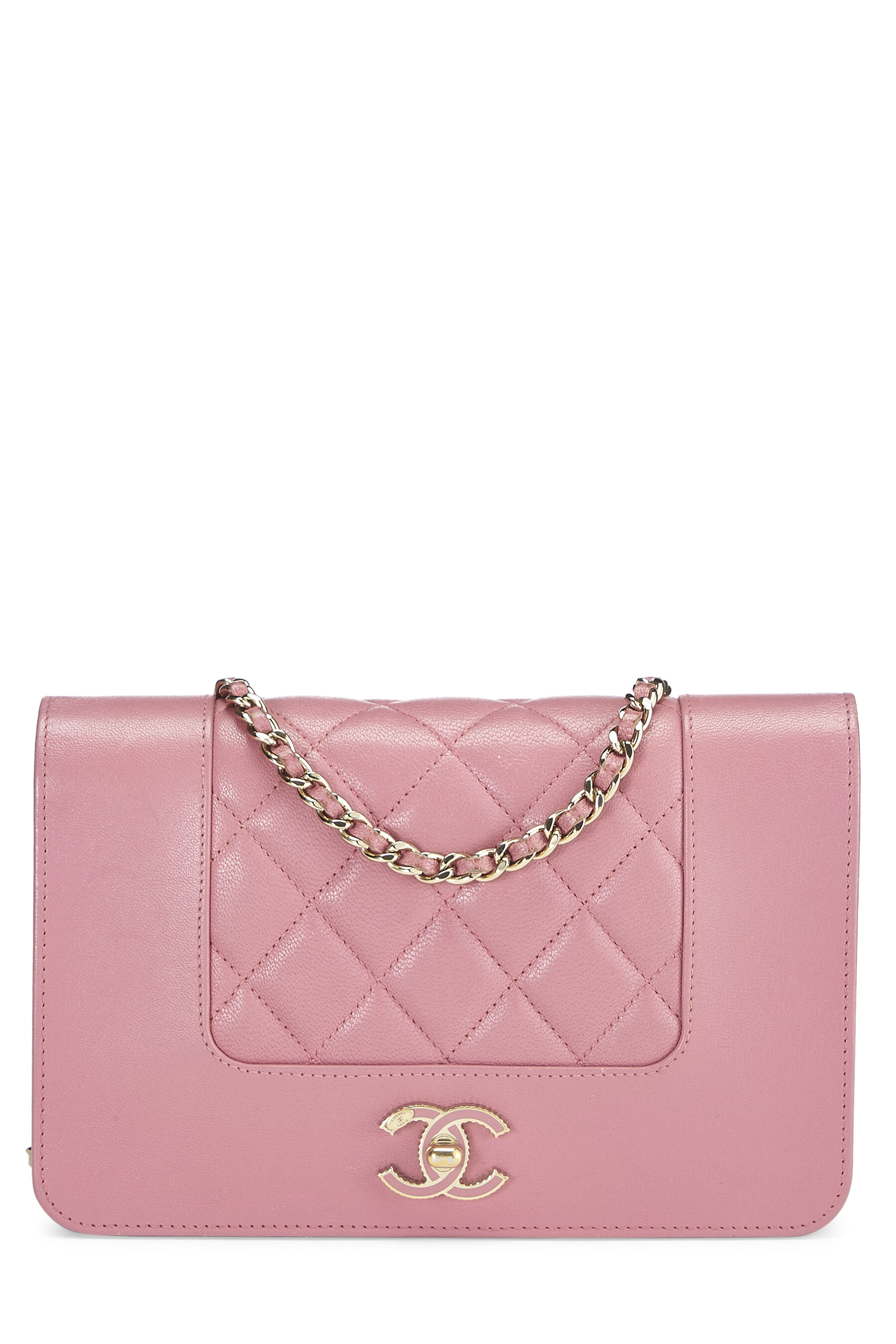 Chanel - Pink Quilted Calfskin Mademoiselle Wallet on Chain (WOC)