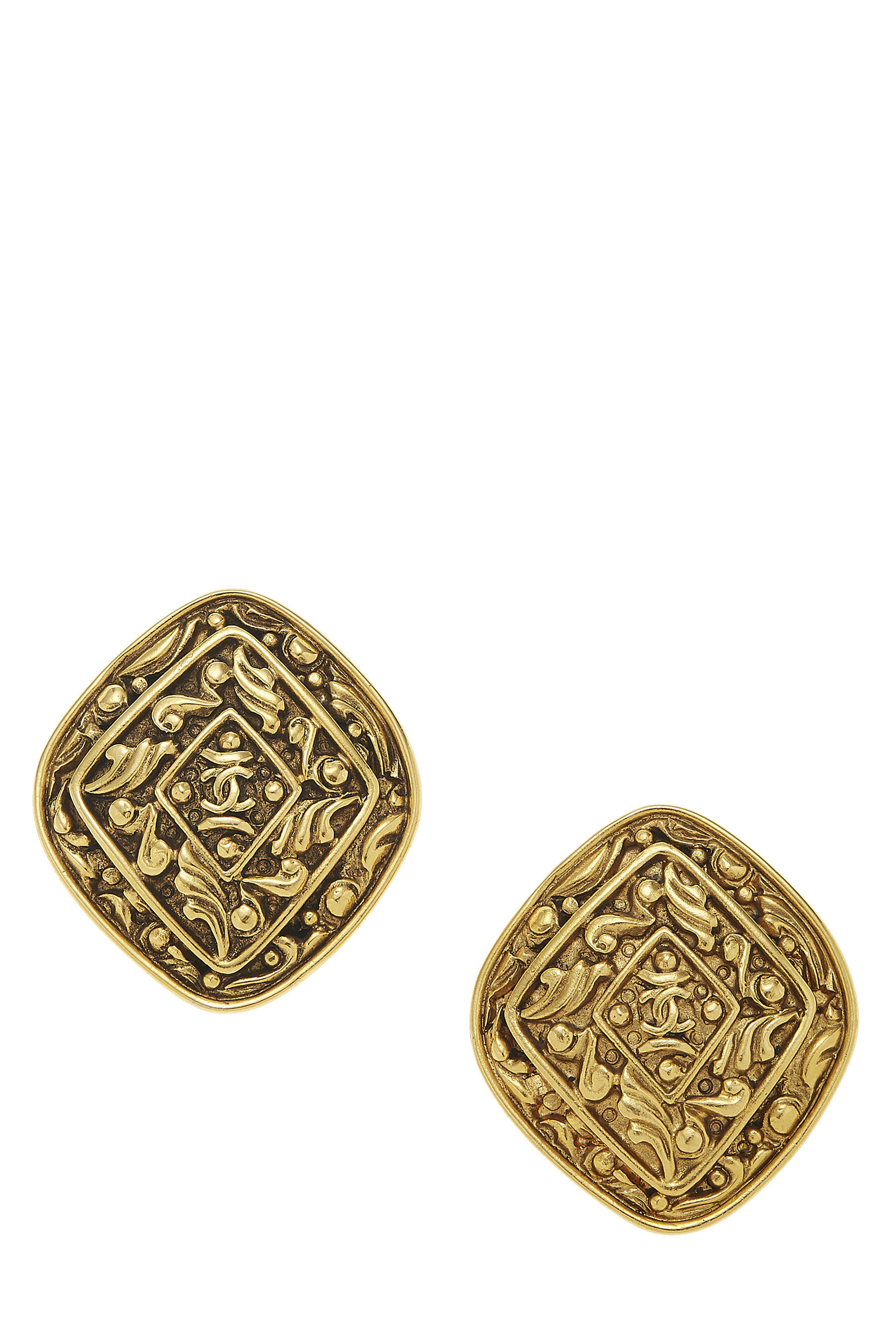 Chanel Gold Filigree 'CC' Earrings Large Q6J1WN17D5000