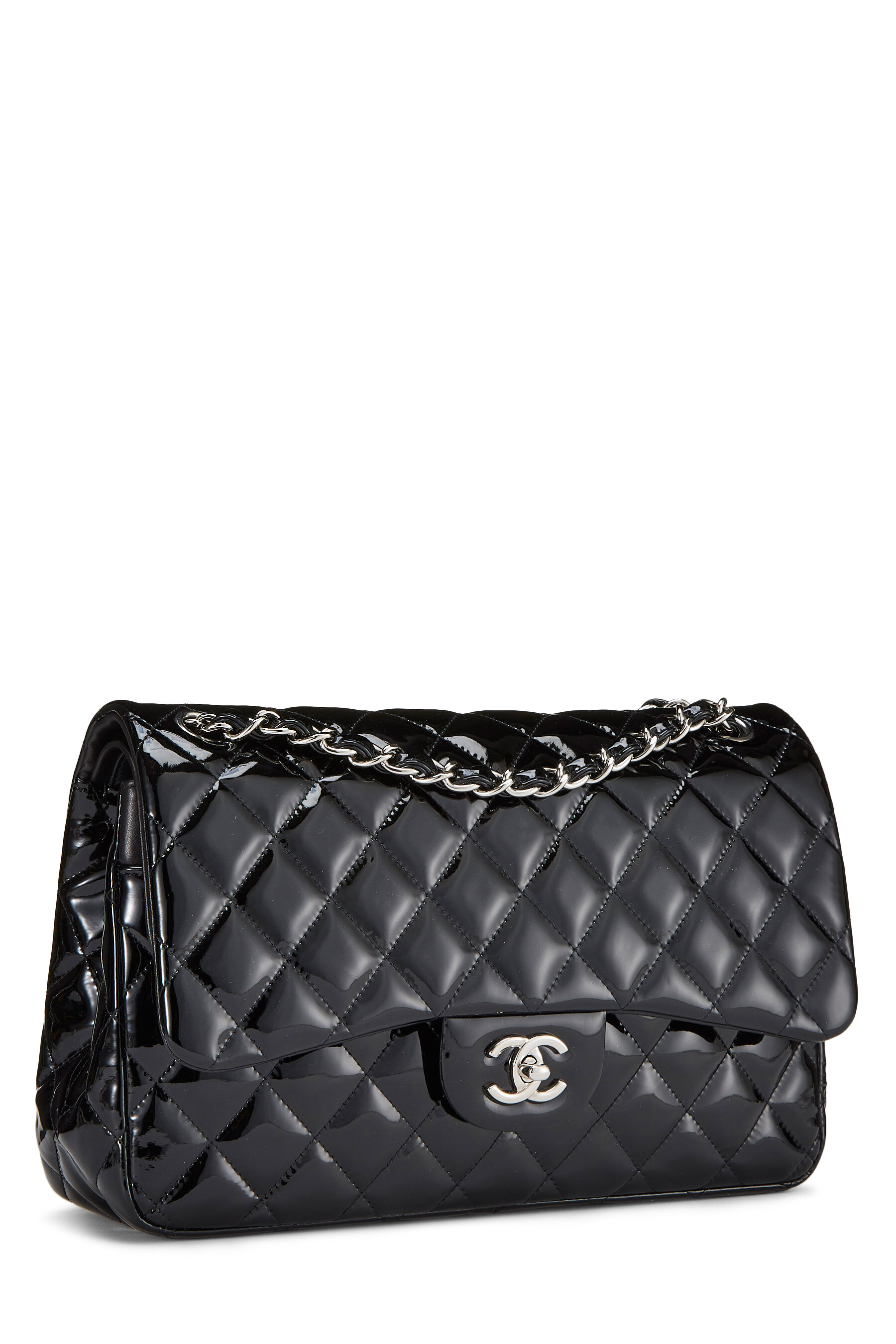 Chanel Womens Patent Leather Hobo Bag Black Small – Luxe Collective