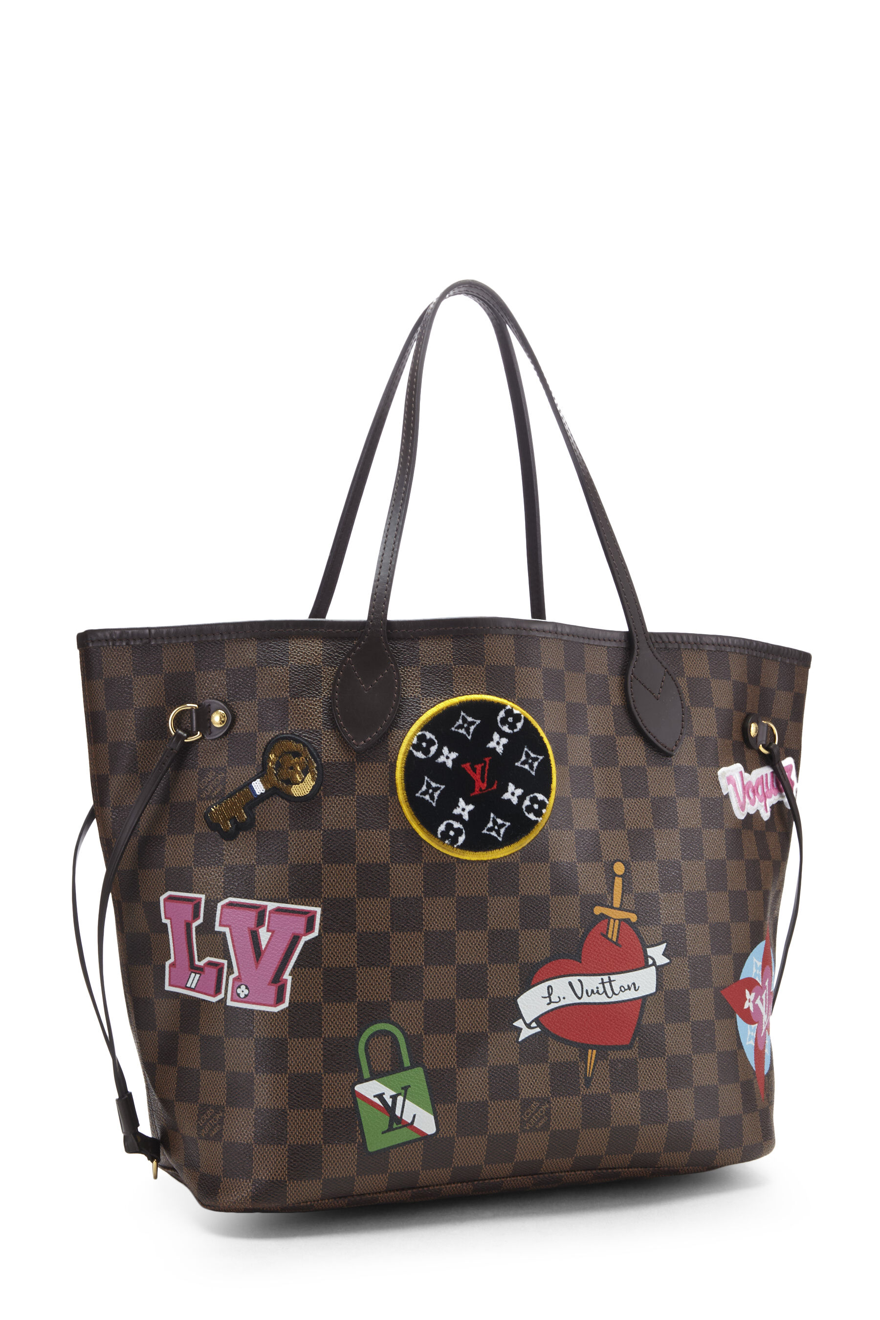 LOUIS VUITTON MONOGRAM CAPSULE HIVER PATCHES NEVERFUL MM BAG LIMITED ED.  NEW!