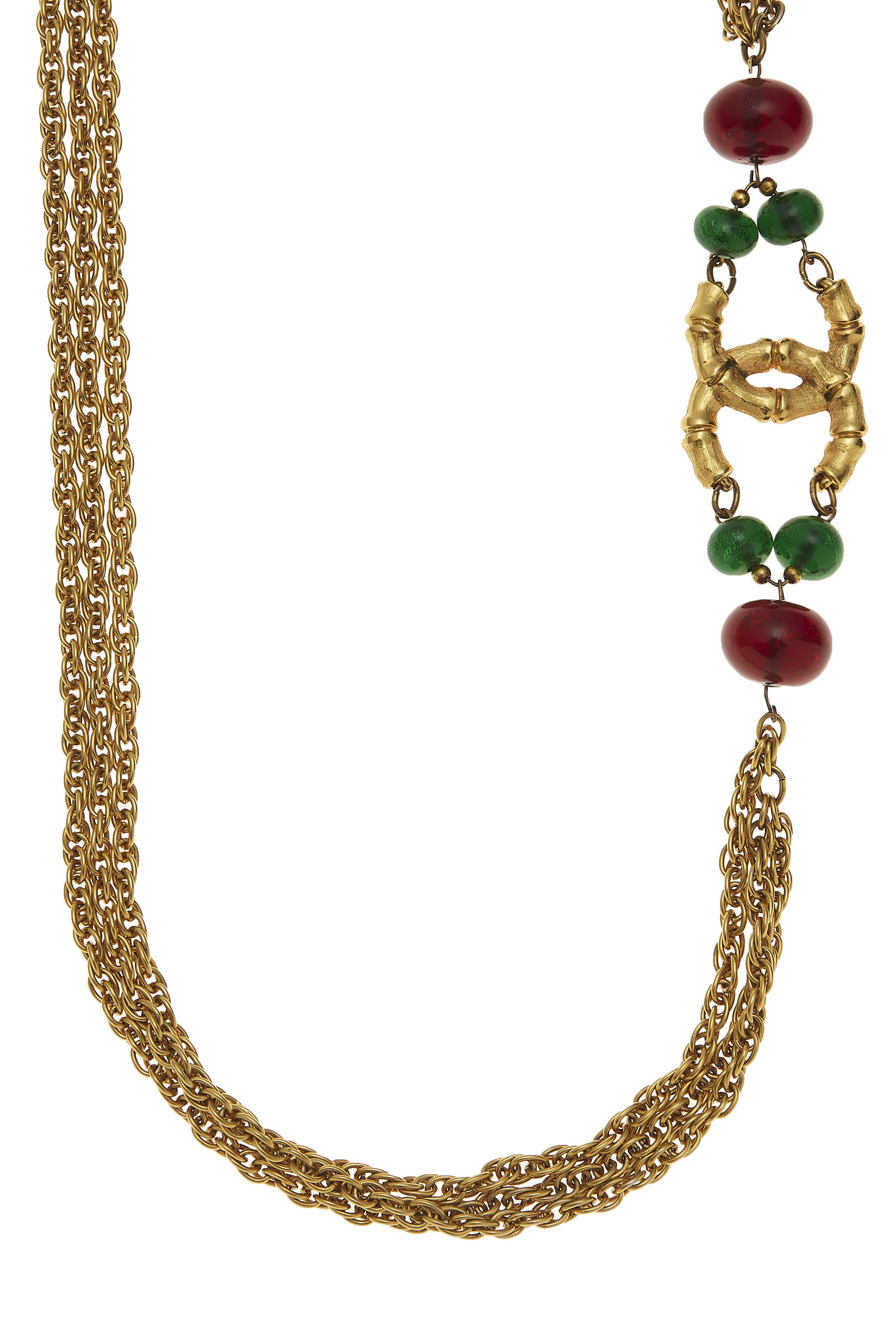 Chanel Gold & Gripoix 'CC' Necklace Q6J4JV17DB000