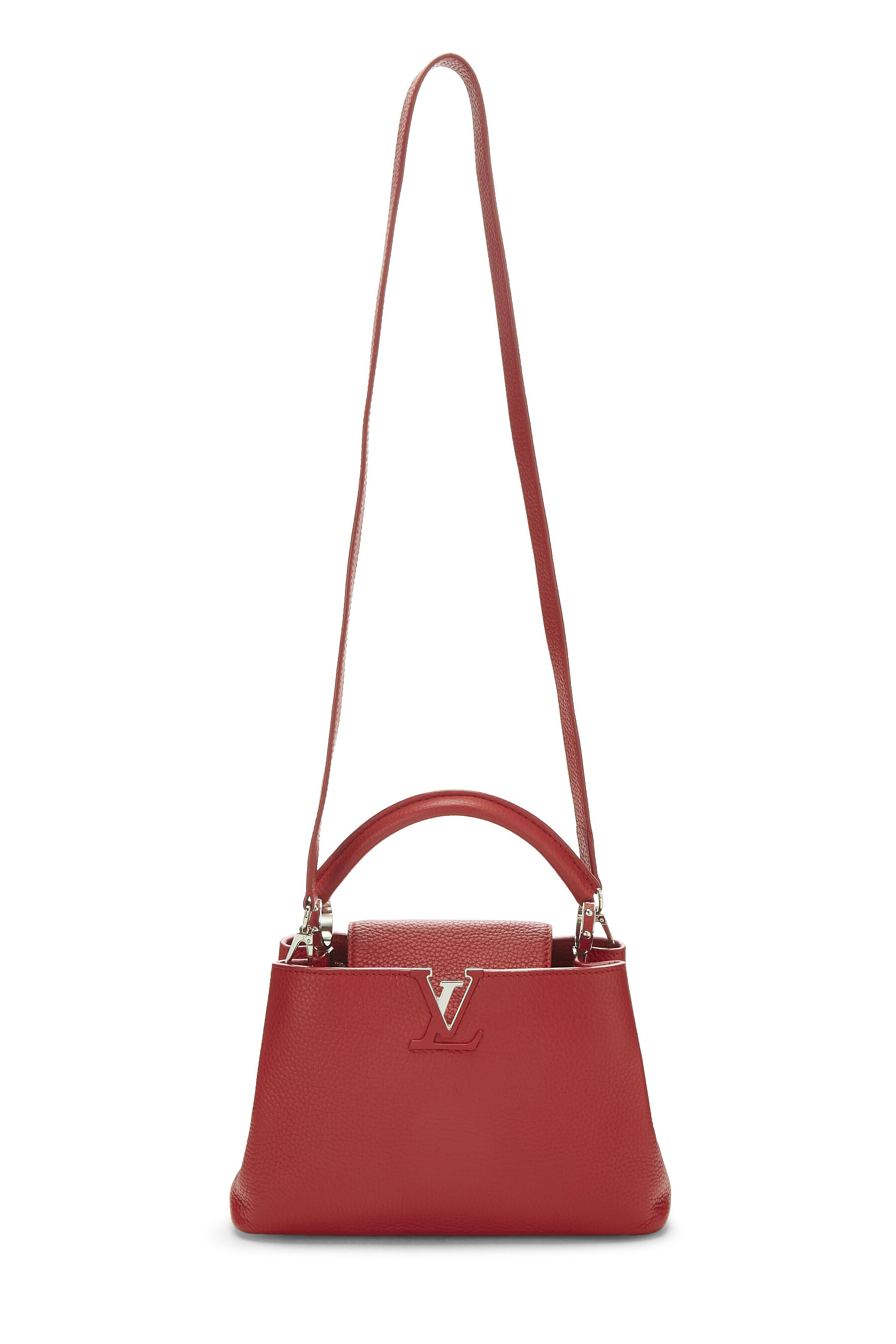 Louis Vuitton Hand Shoulder Bag Capucines BB Marine Rouge (Navy Red) w/ Bandeau