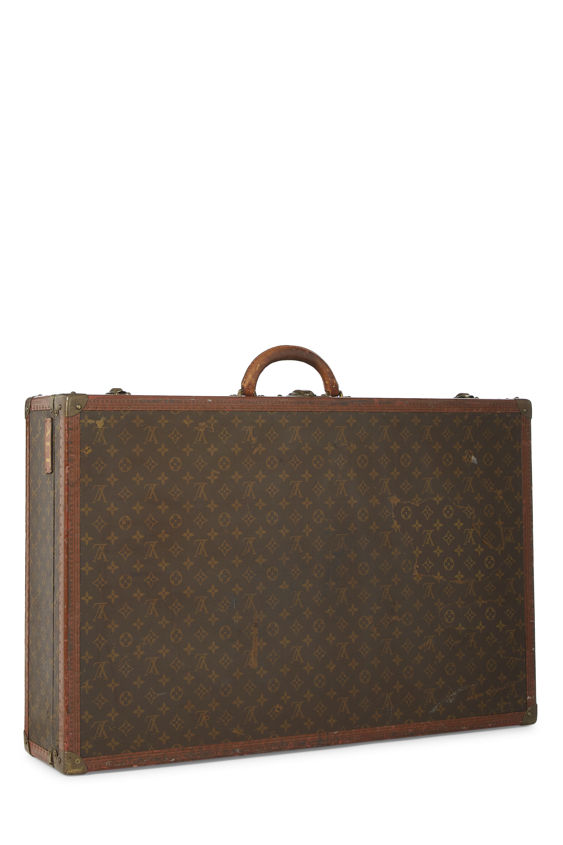 Louis Vuitton Vintage Monogram Canvas Bisten 80 Trunk Luggage Bag