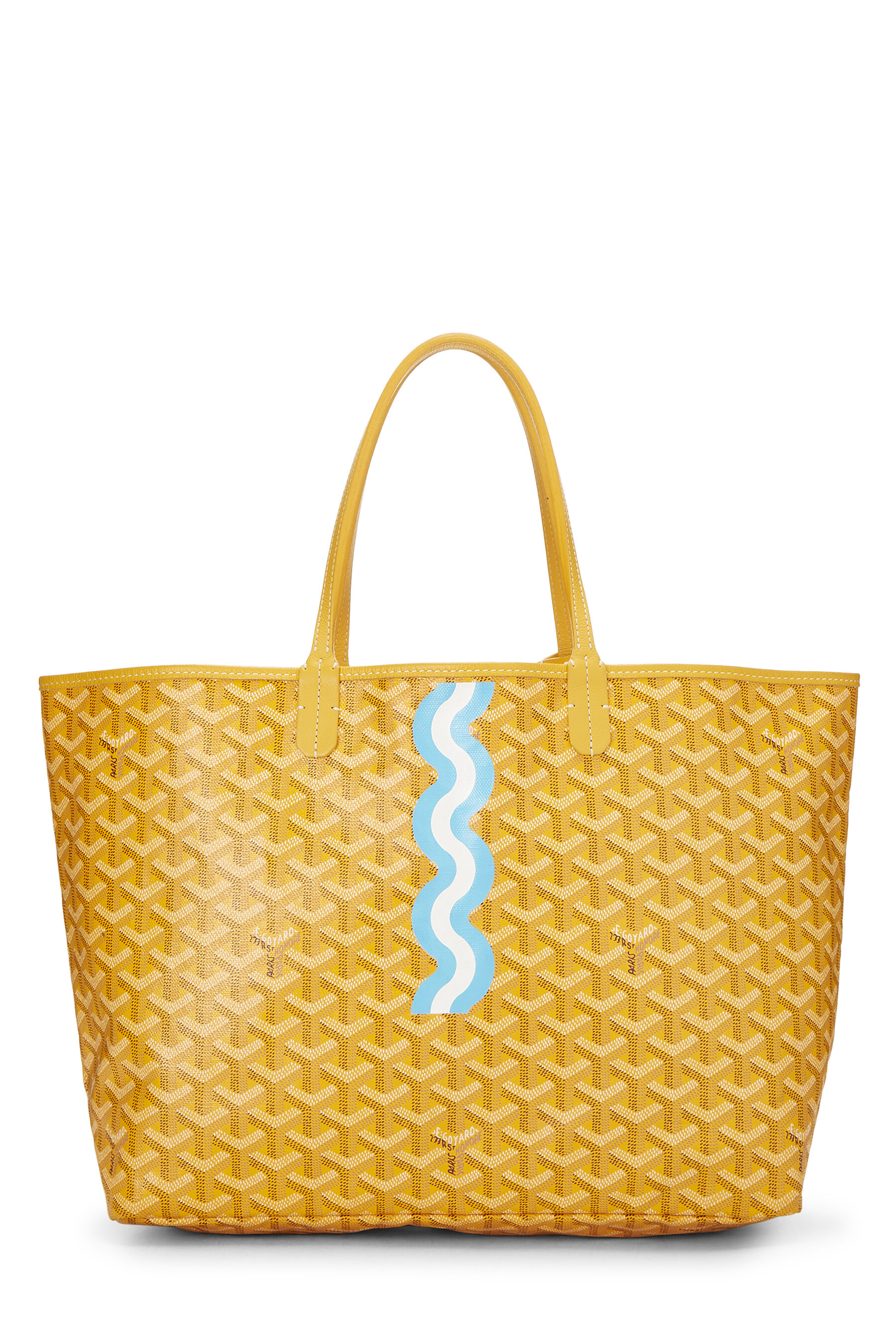 Yellow Personalized Hand-Painted Goyardine Canvas Saint-Louis PM 