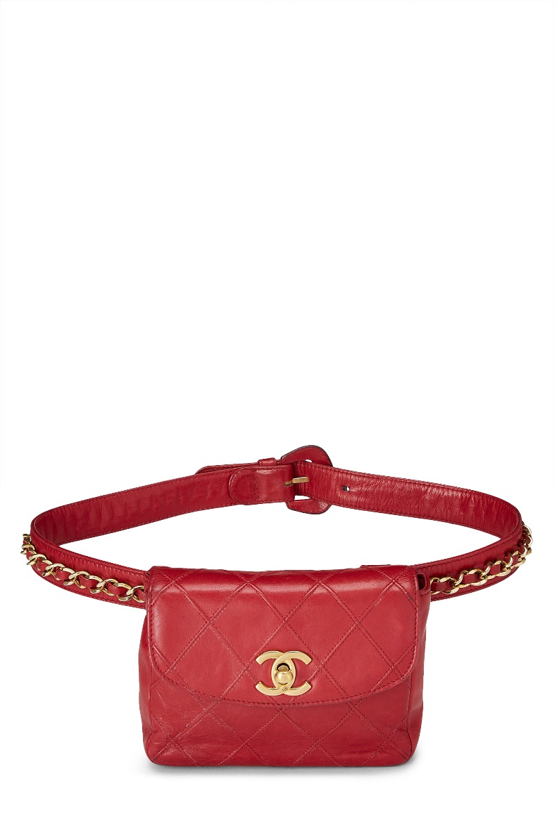 small red fanny pack