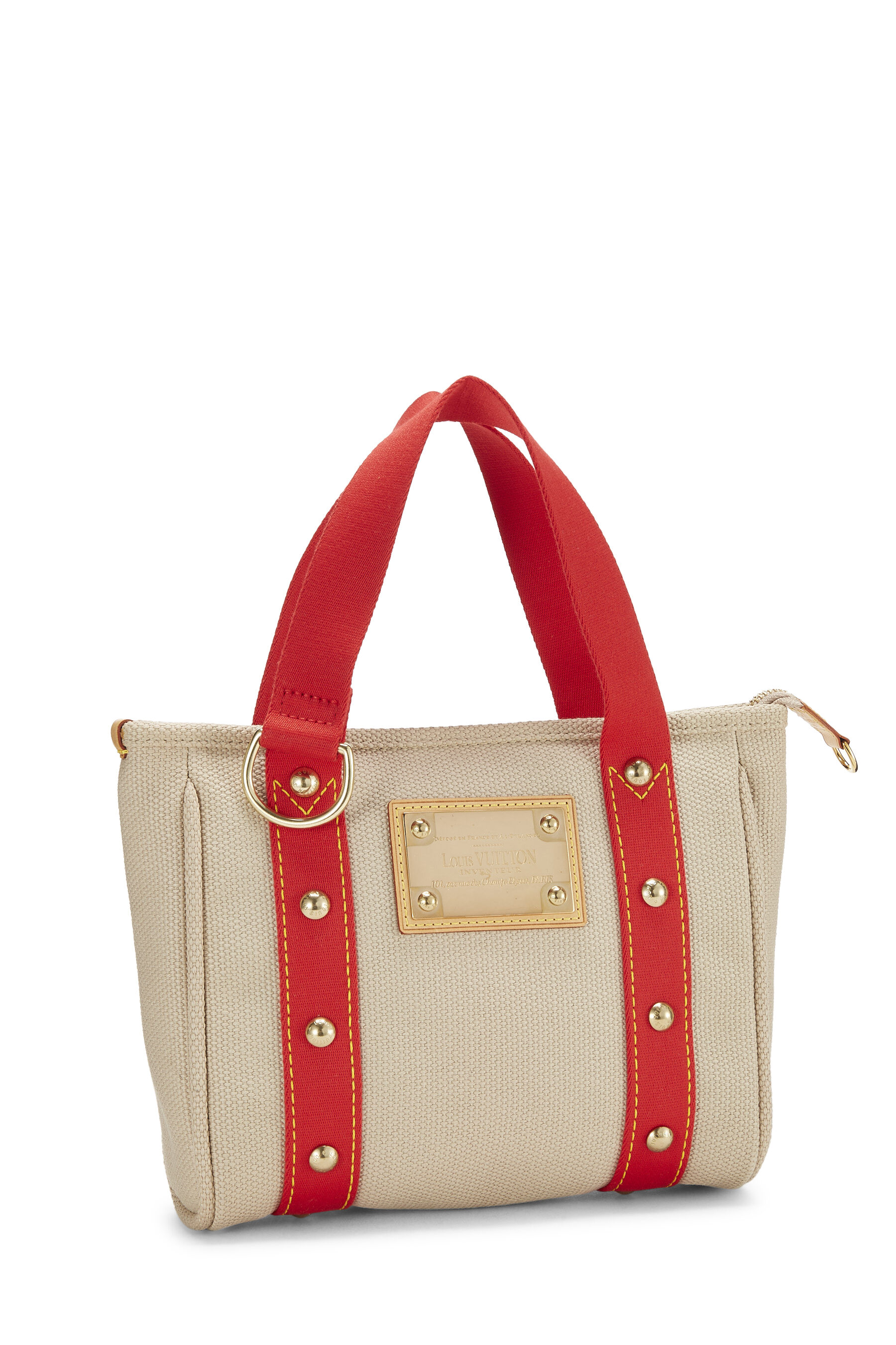 Louis Vuitton Limited Edition Brown/Khaki Toile Canvas Antigua Cabas PM Bag  - Yoogi's Closet