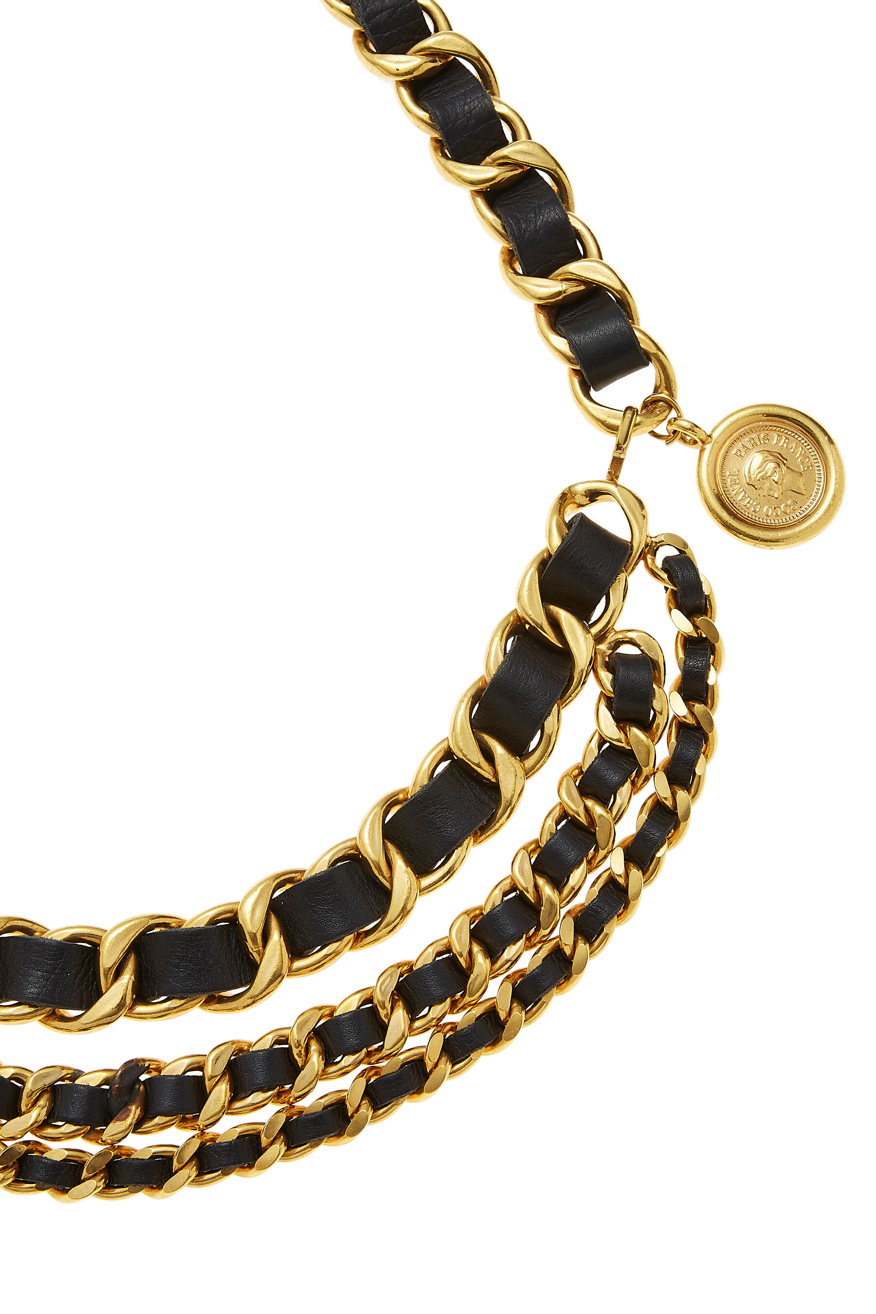 Chanel Gold 'CC' Sunburst Chain Belt 3 Q6AABV17DB074