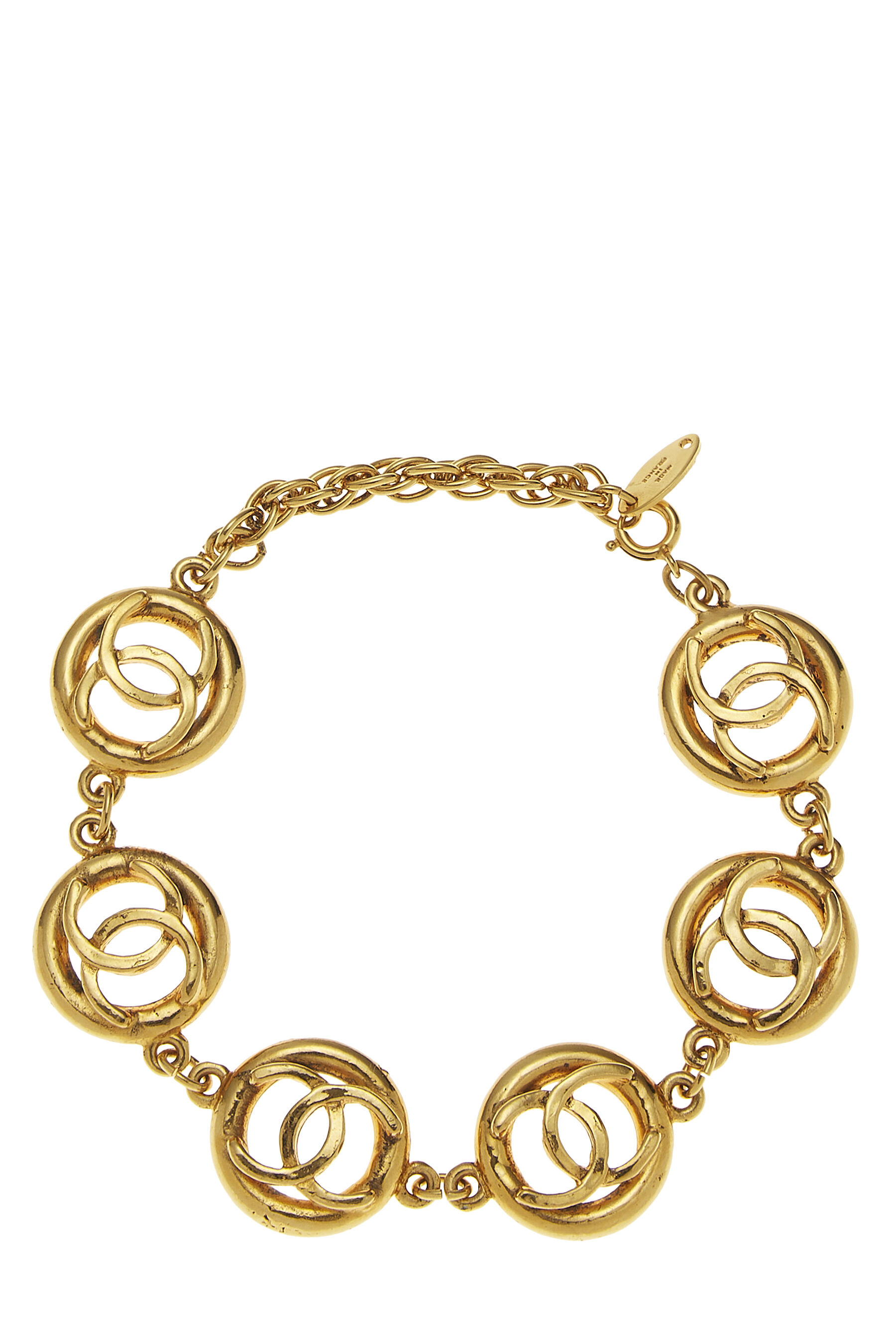 Chanel Gold CC Logo Bracelet Vintage