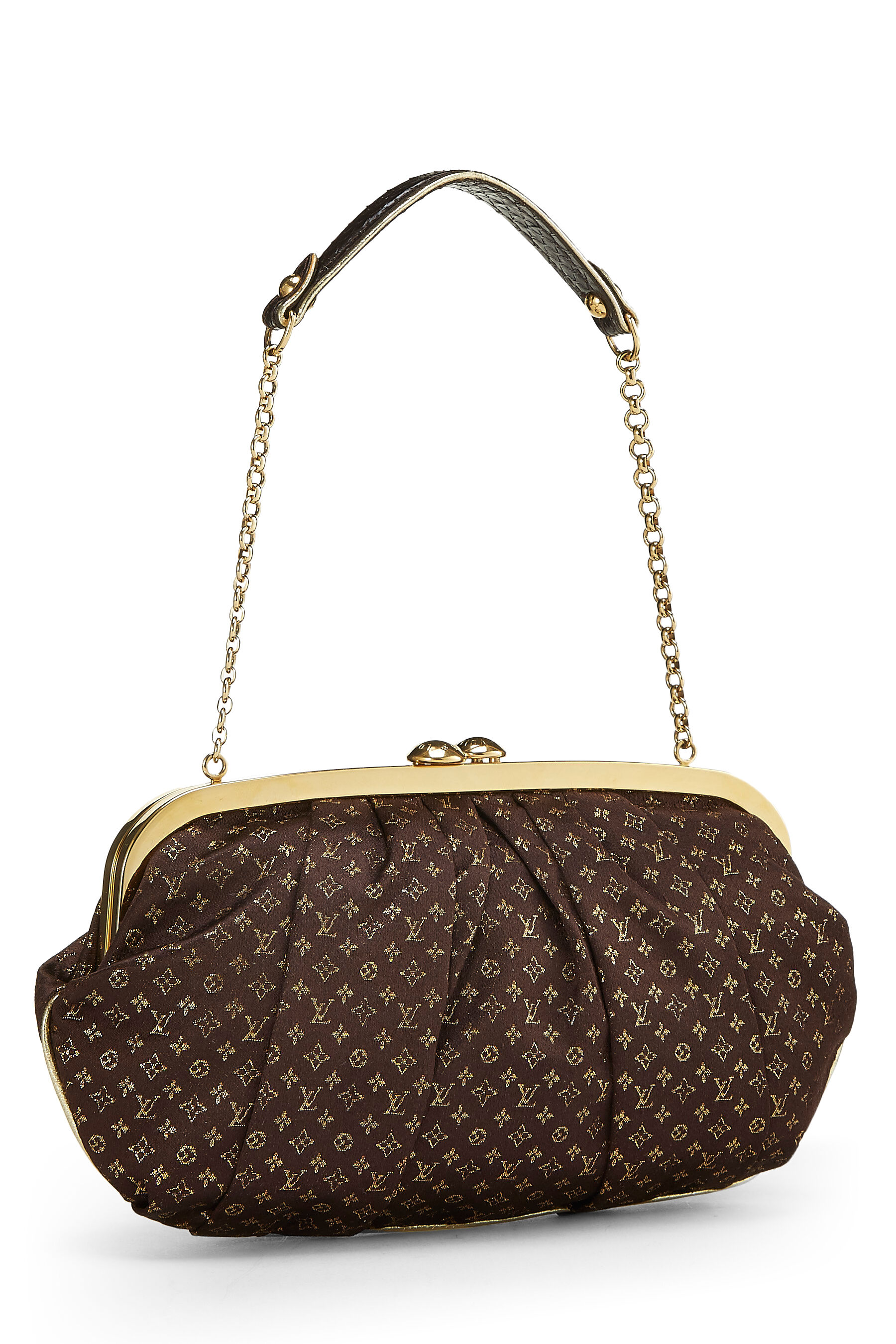 Louis Vuitton Limited Edition Brown Monogram Satin Aumoniere  