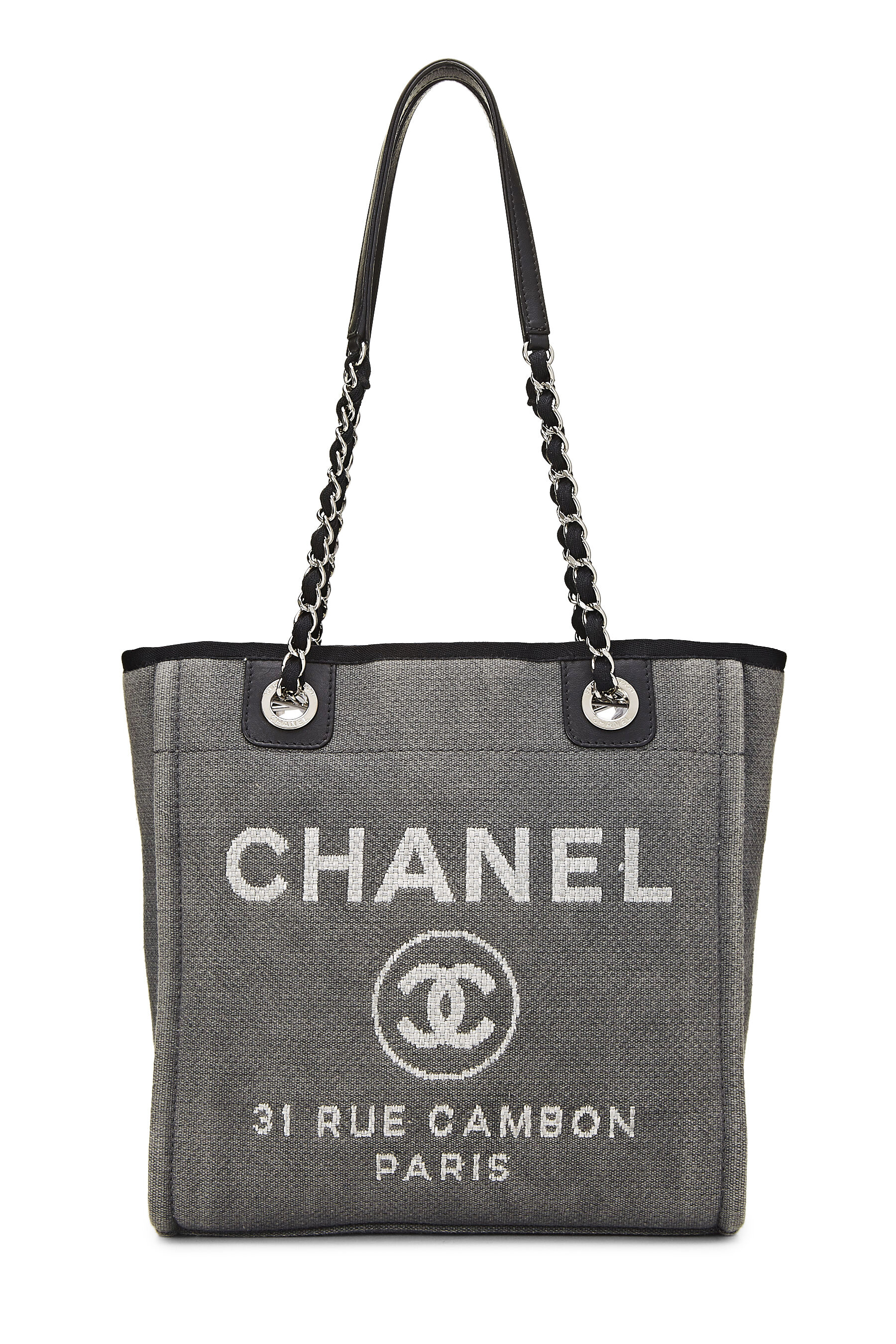 Chanel White Glazed Leather Small Deauville Tote Bag ○ Labellov