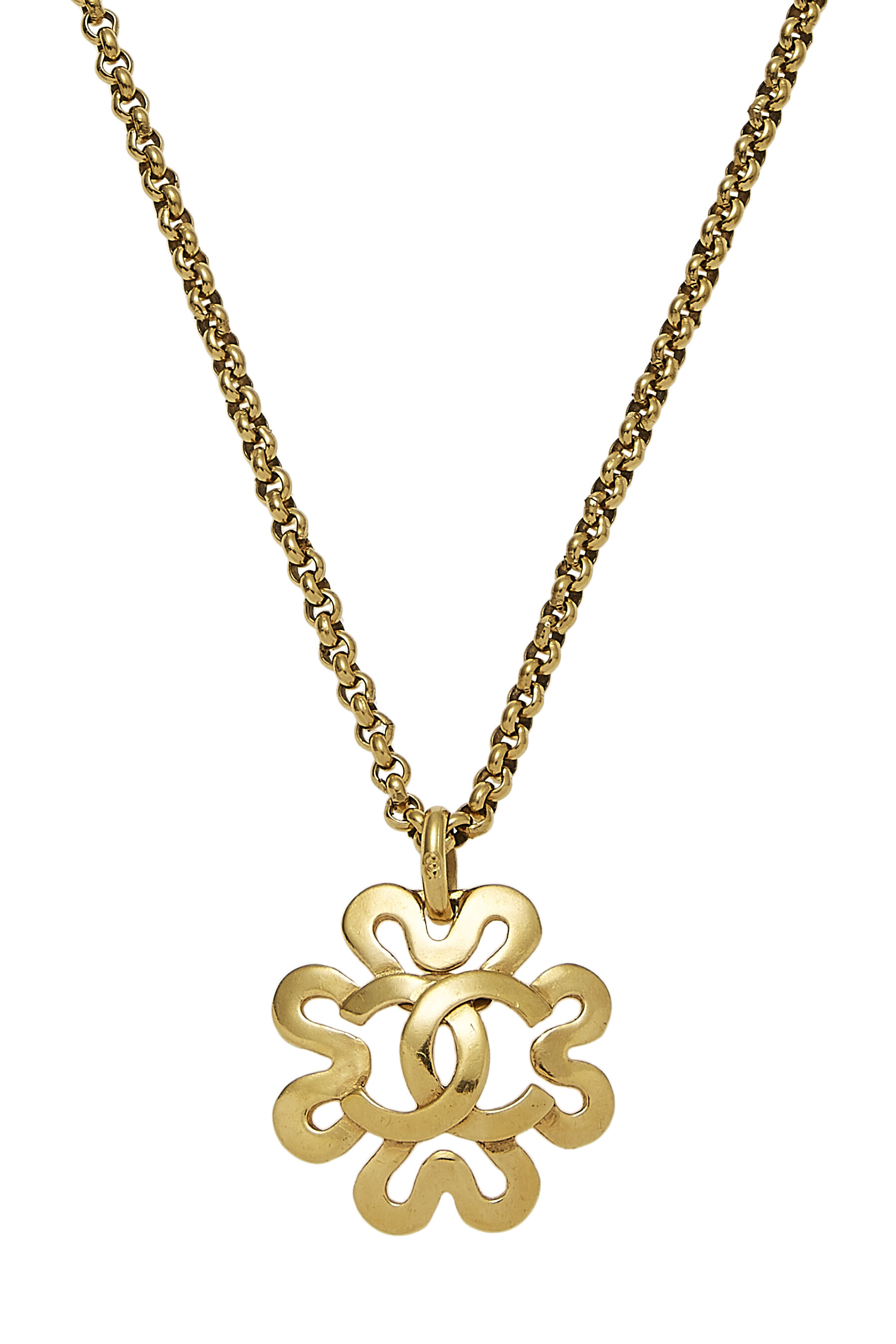 Chanel Set Chain Necklace with "CC" Pendant and Earrings. France