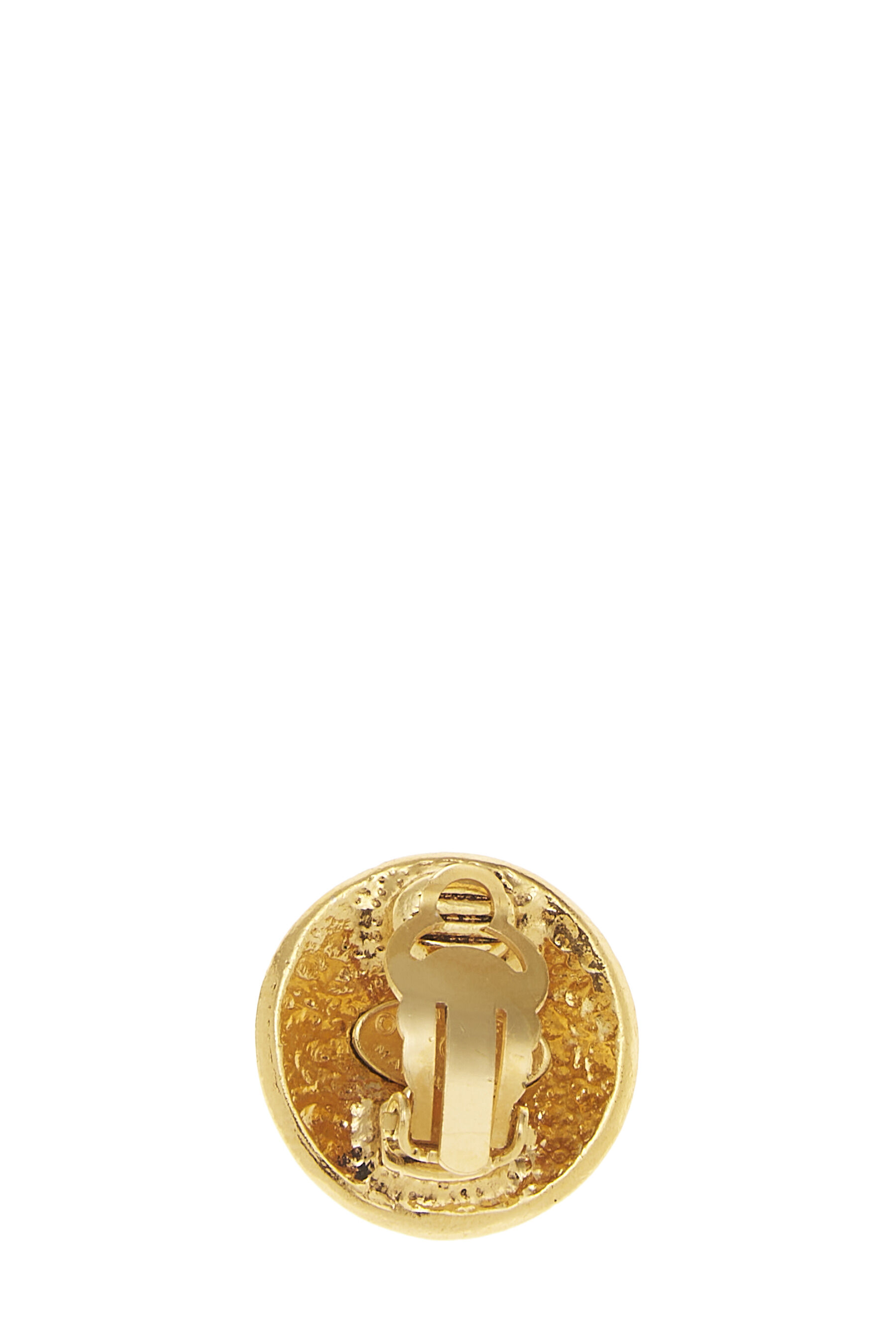 Chanel Gold 'CC' Round Earrings Q6JAPF17DB132