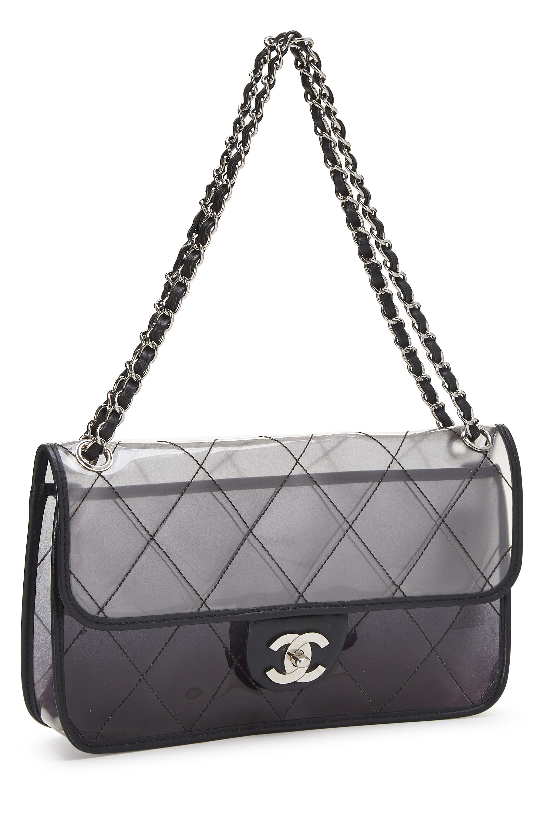 Chanel Vinyl Melrose Degradé Flap Bag - Black Shoulder Bags, Handbags -  CHA770212