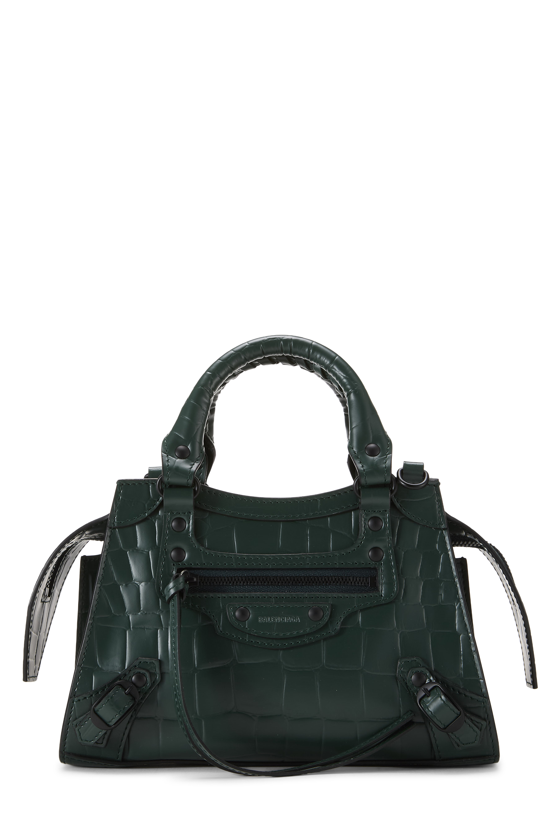Green Embossed Leather Neo Classic City Mini