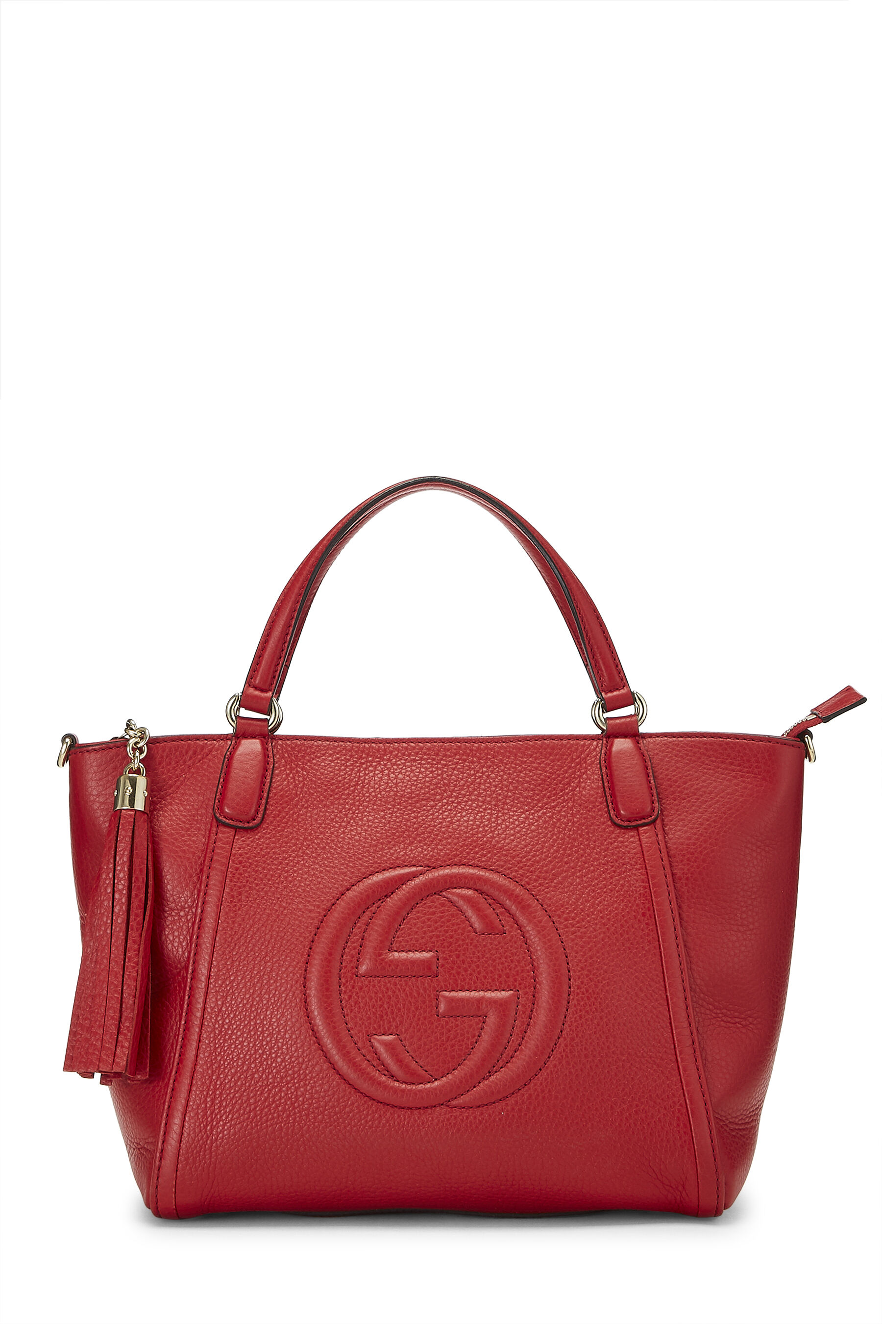 Gucci Red Leather Soho Top Handle Bag - RvceShops