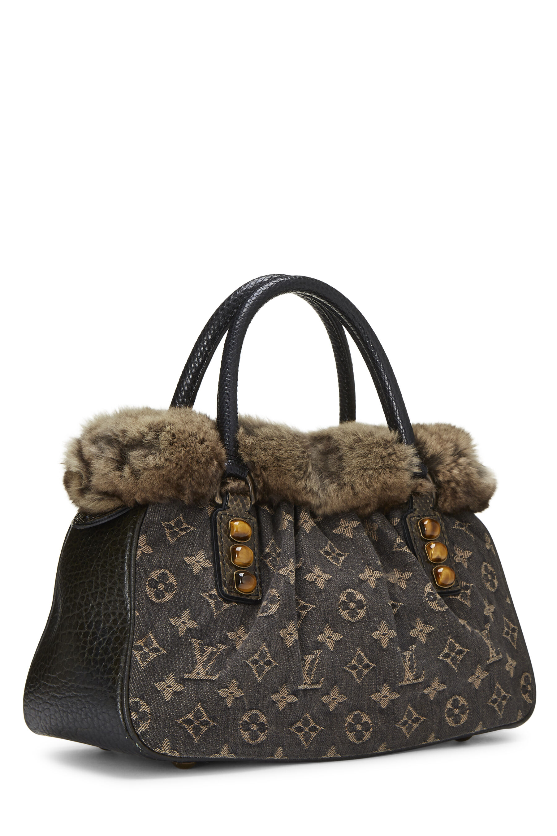 lv bag with fur