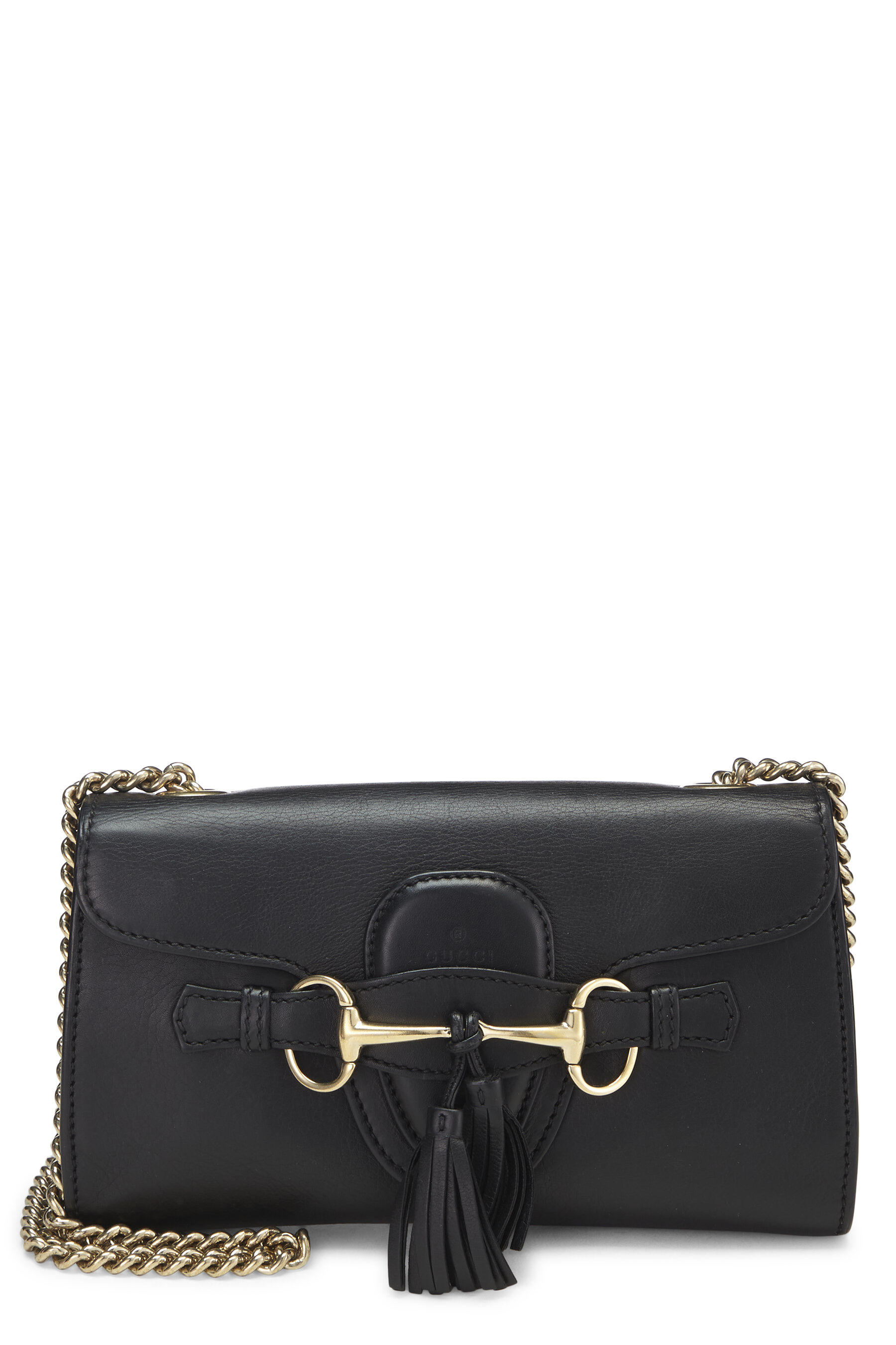 Gucci Black Leather Chain Shoulder Bag Small |