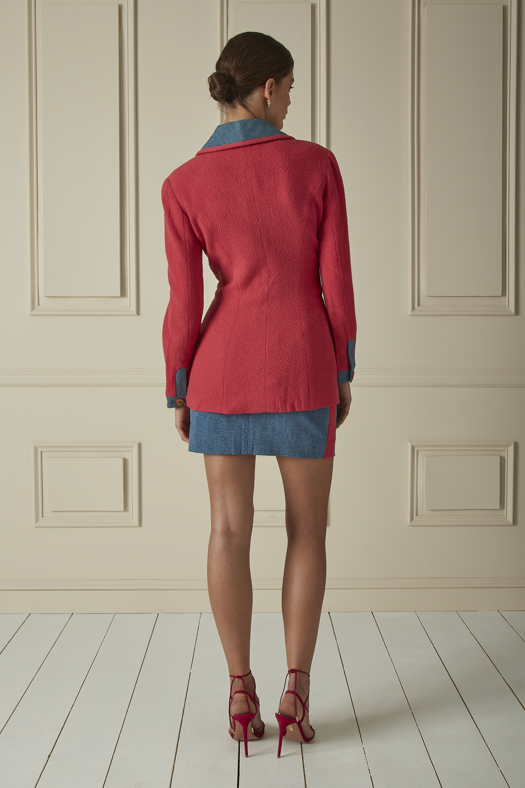 Chanel Pink Tweed Vest and Mini Skirt Set 60CHX-029