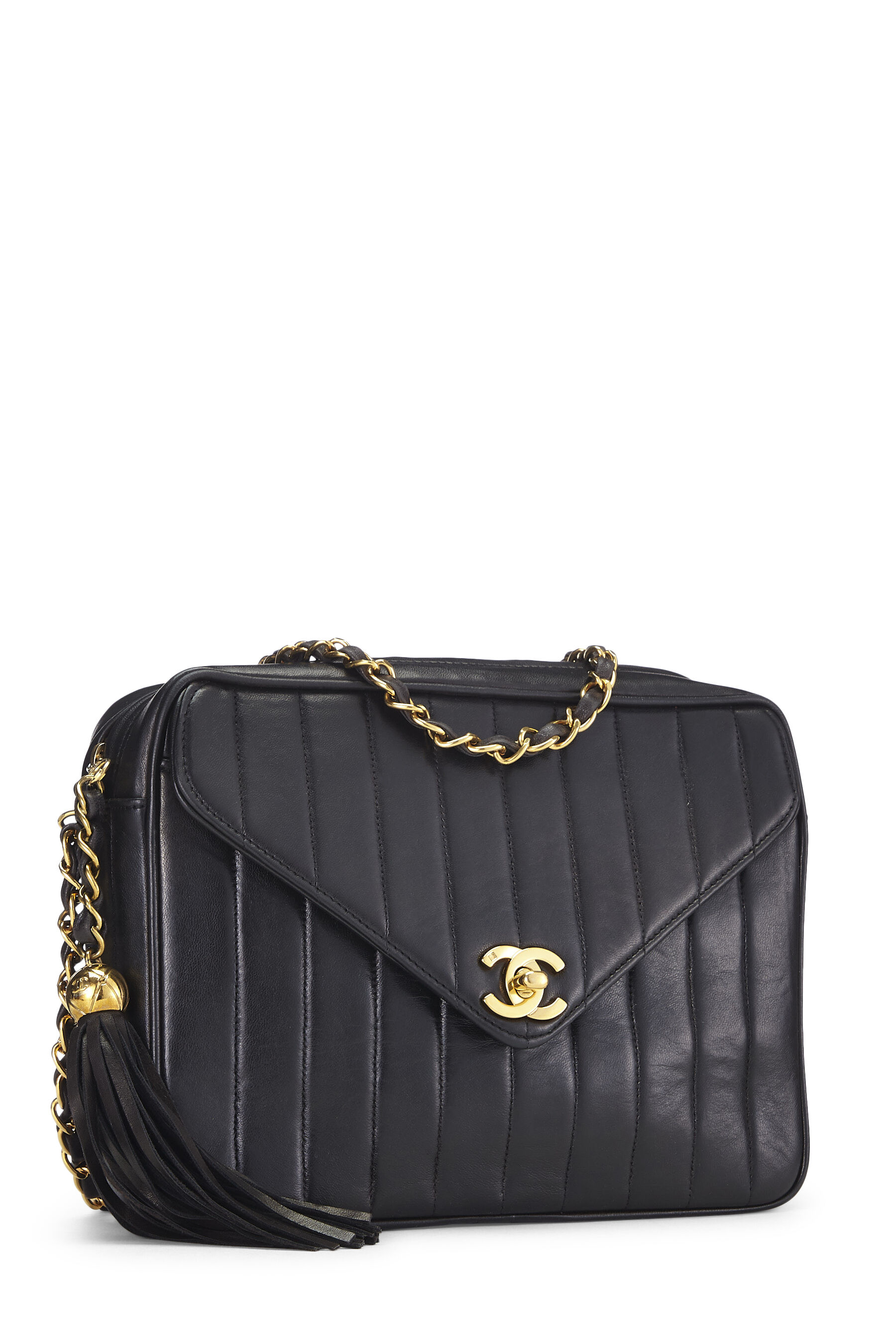 Chanel Black Vertical Lambskin Envelope Flap Medium Q6B31O1IK7001
